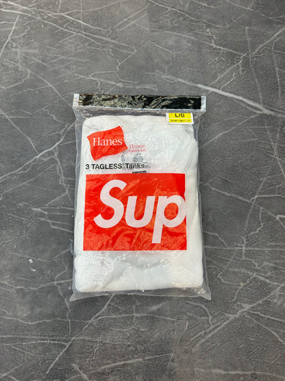 Supreme Tagless Tanks 3 Pack White