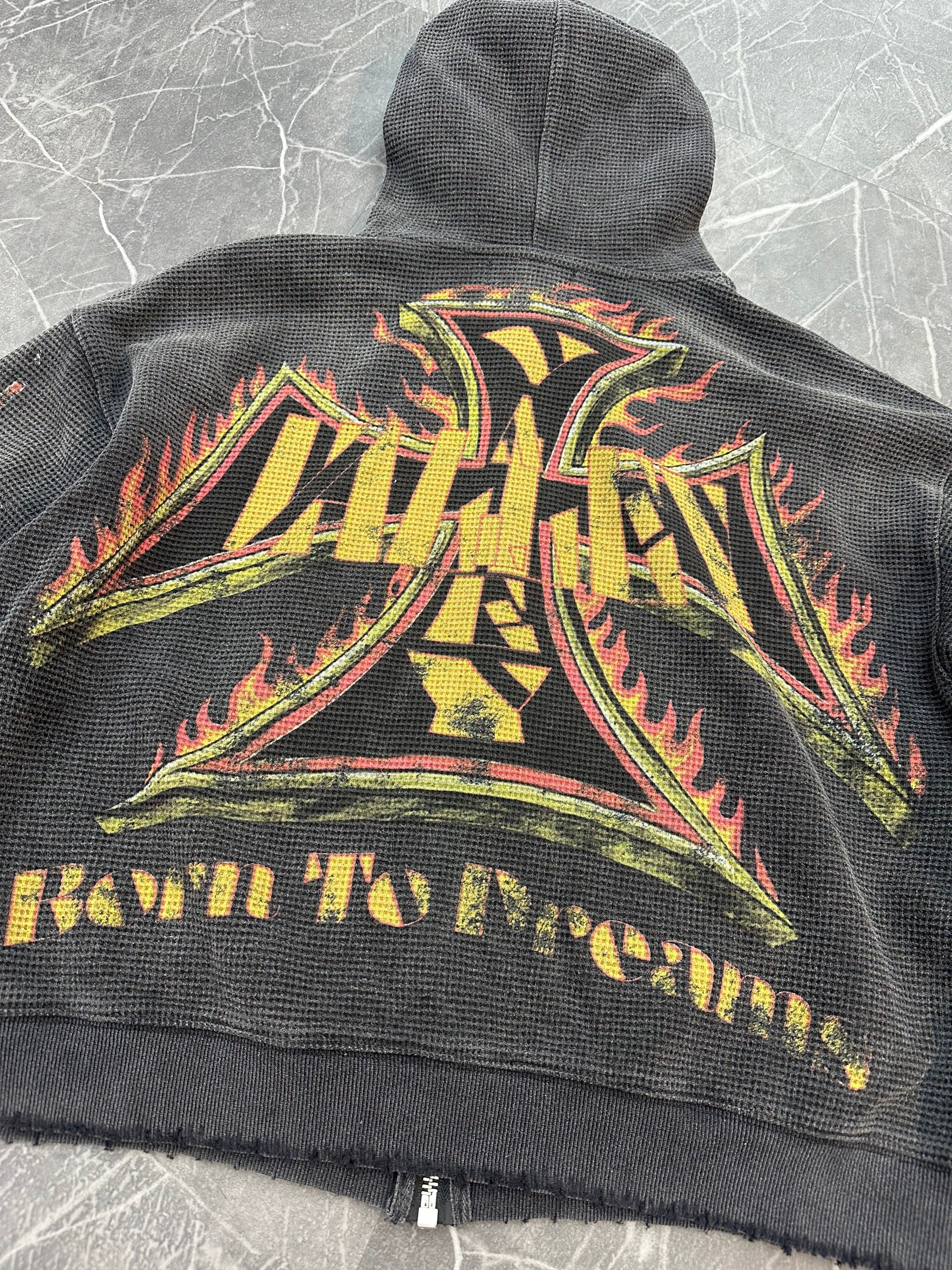 Vale Reborn Waffle Zip Up Black