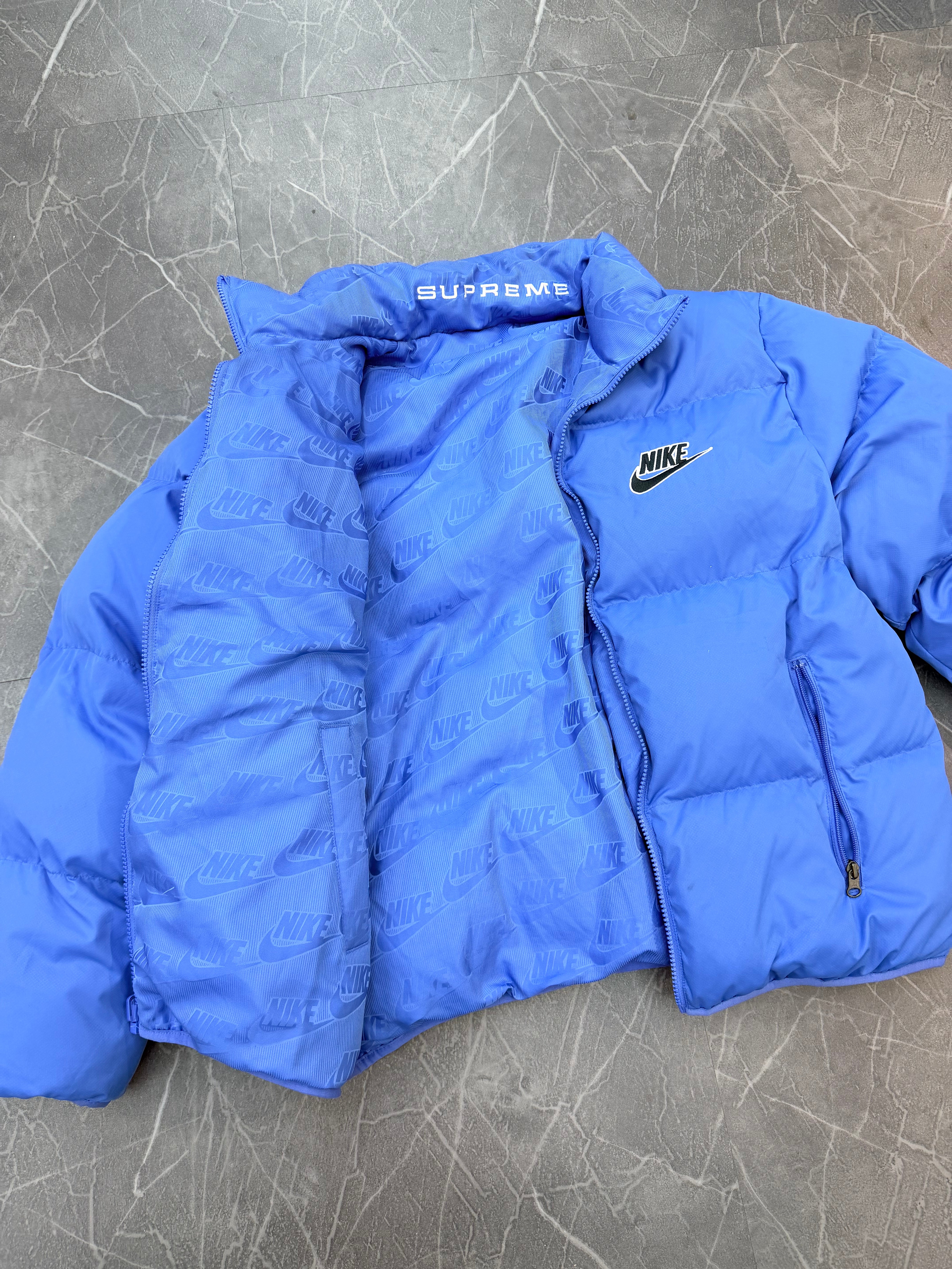 Supreme Nike Reversible Puffer Blue