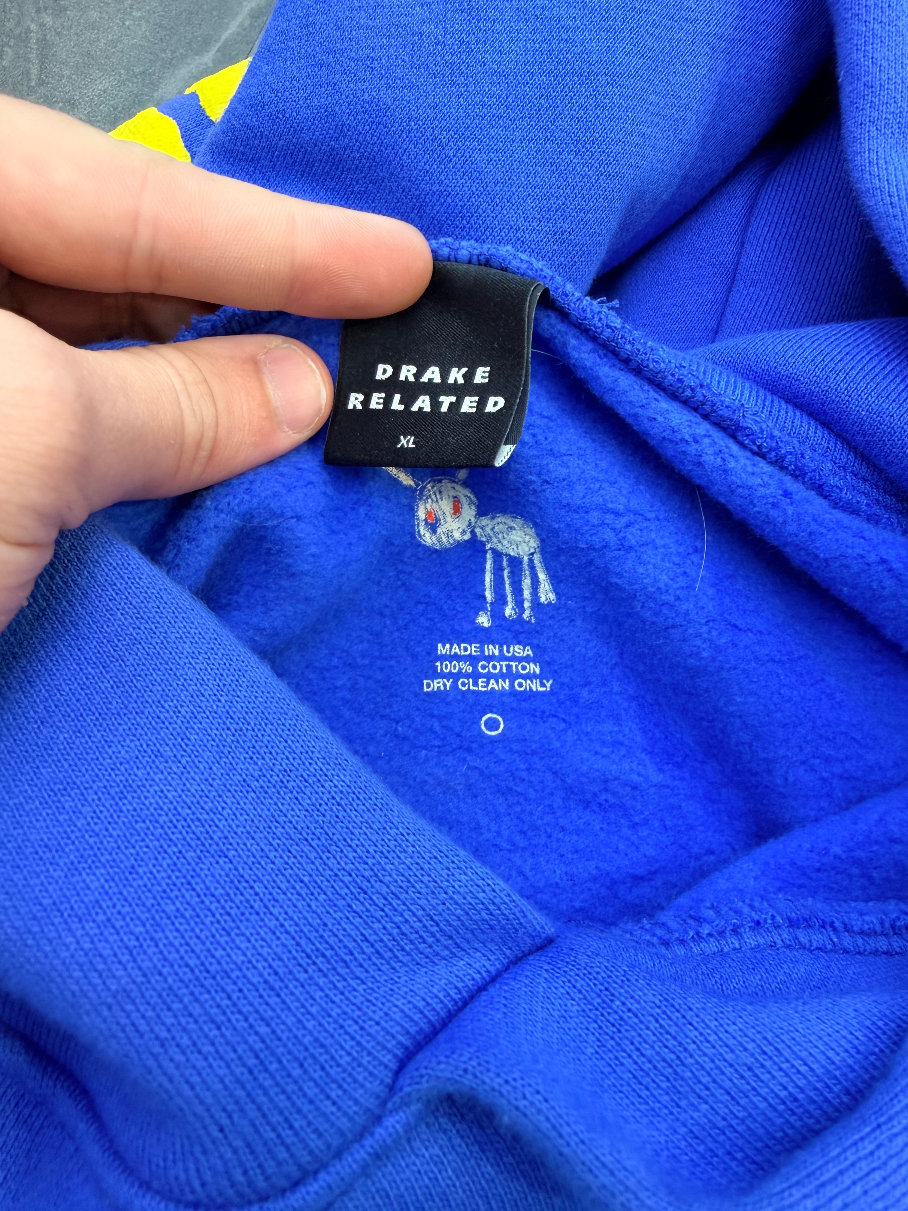 Drake For All The Dogs Hoodie Blue