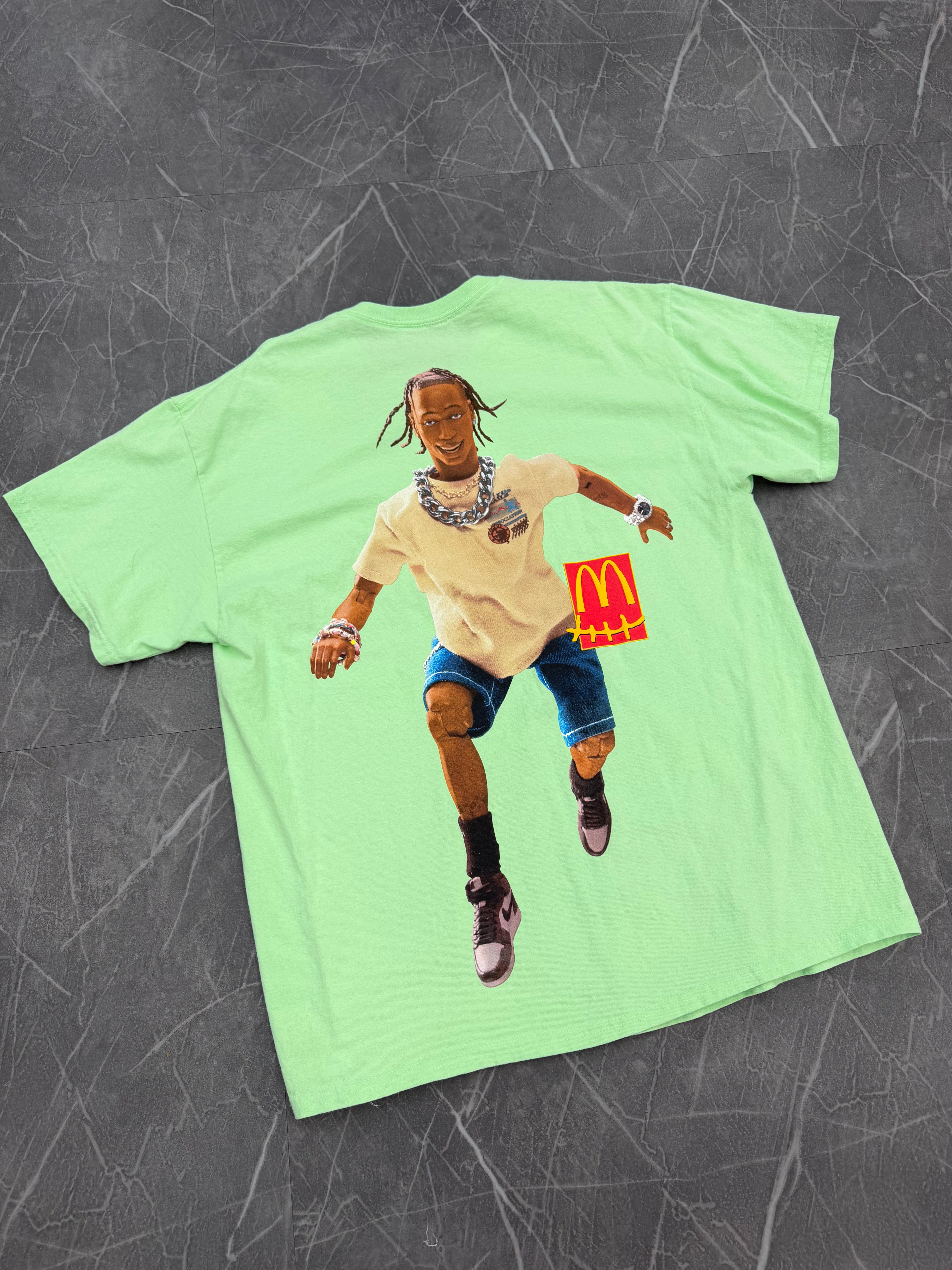 Travis Scott McDonalds Action Figure Tee “Mint”