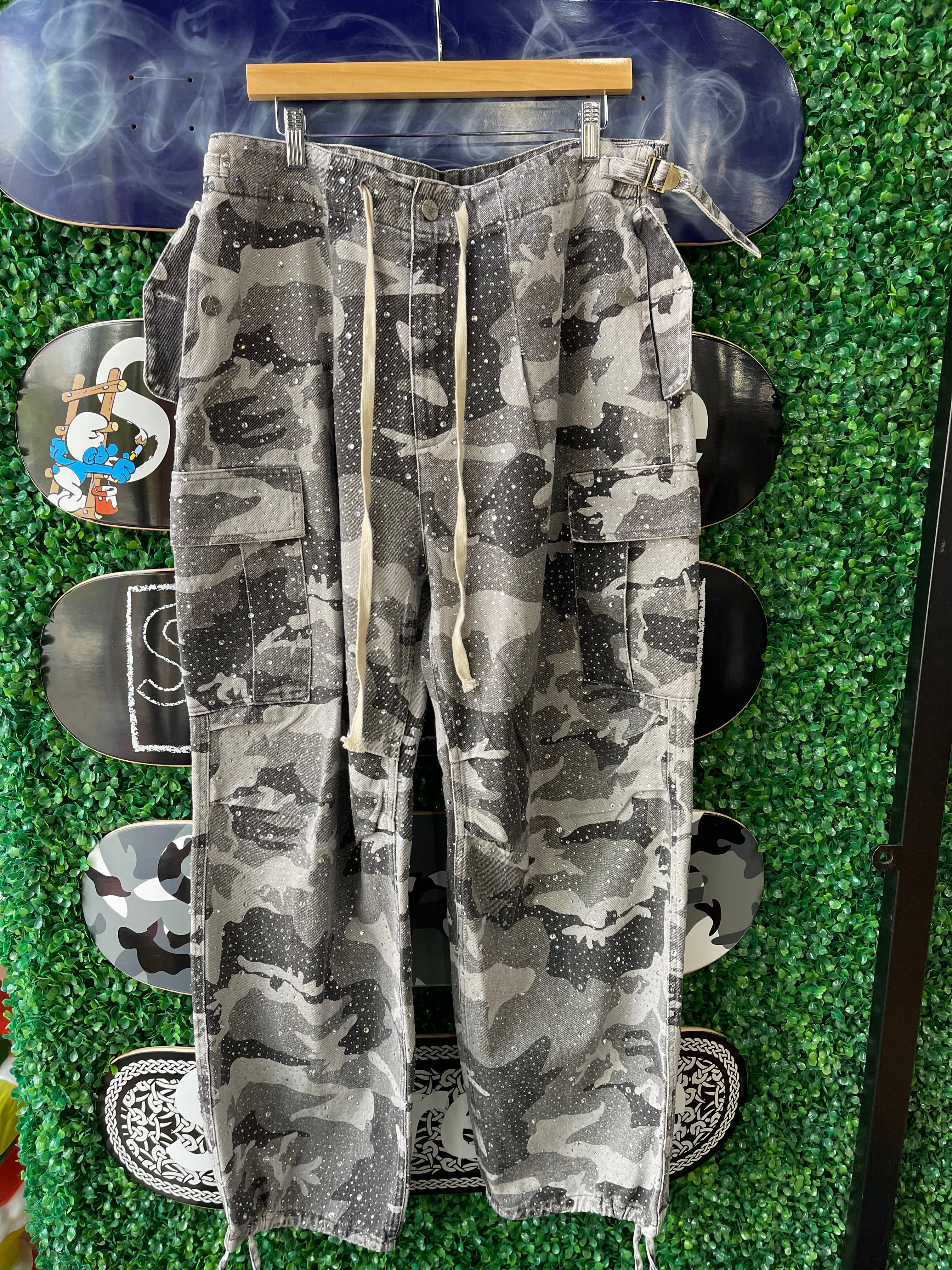 Vale Forever Crystal Winter Camo Cargo Pants