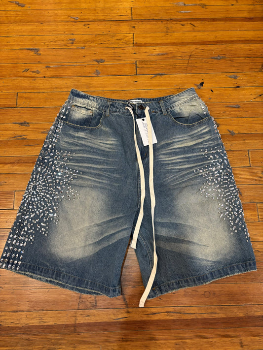 Vale Forever Sirens Jorts Rhinestone “Blue” (34)