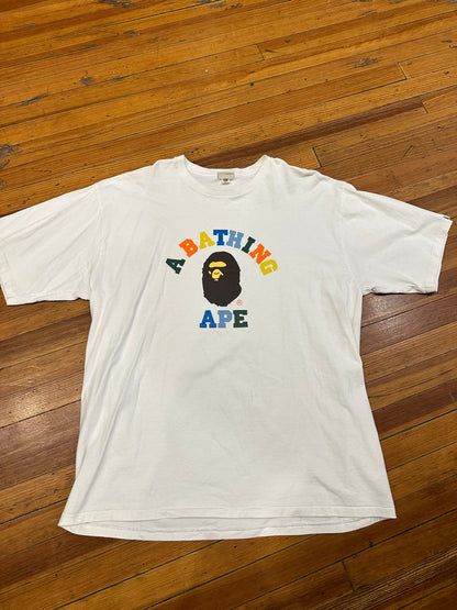 Bape Tee “Multi Color Letter Logo”