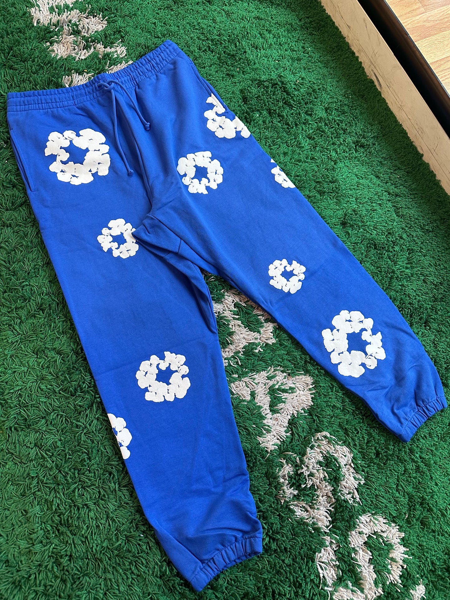 Denim Tears Cotton Wreath Sweatpants “Blue”