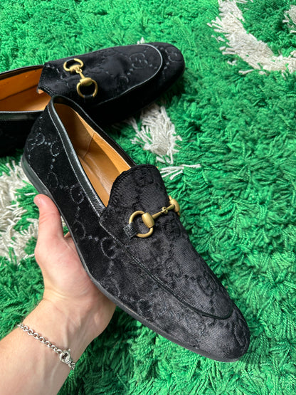 Gucci Jordaan GG Velvet Loafer