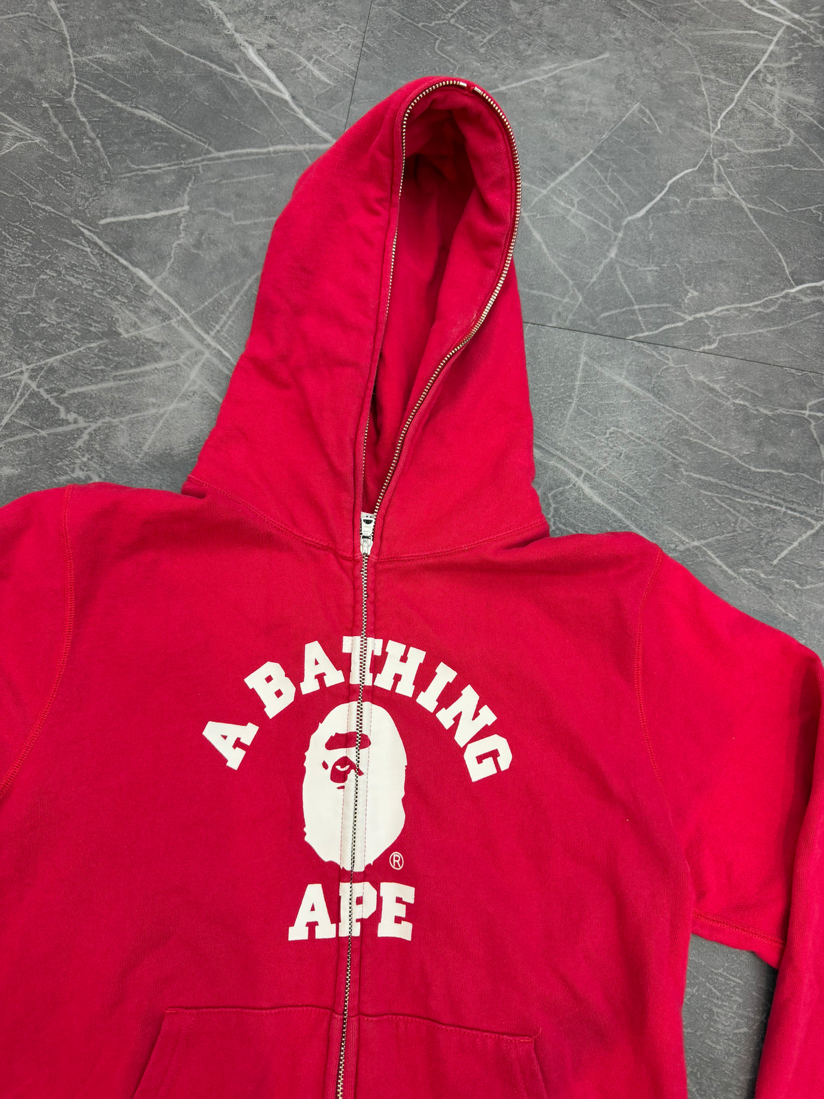 Bape Zip Up Hoodie “Red”