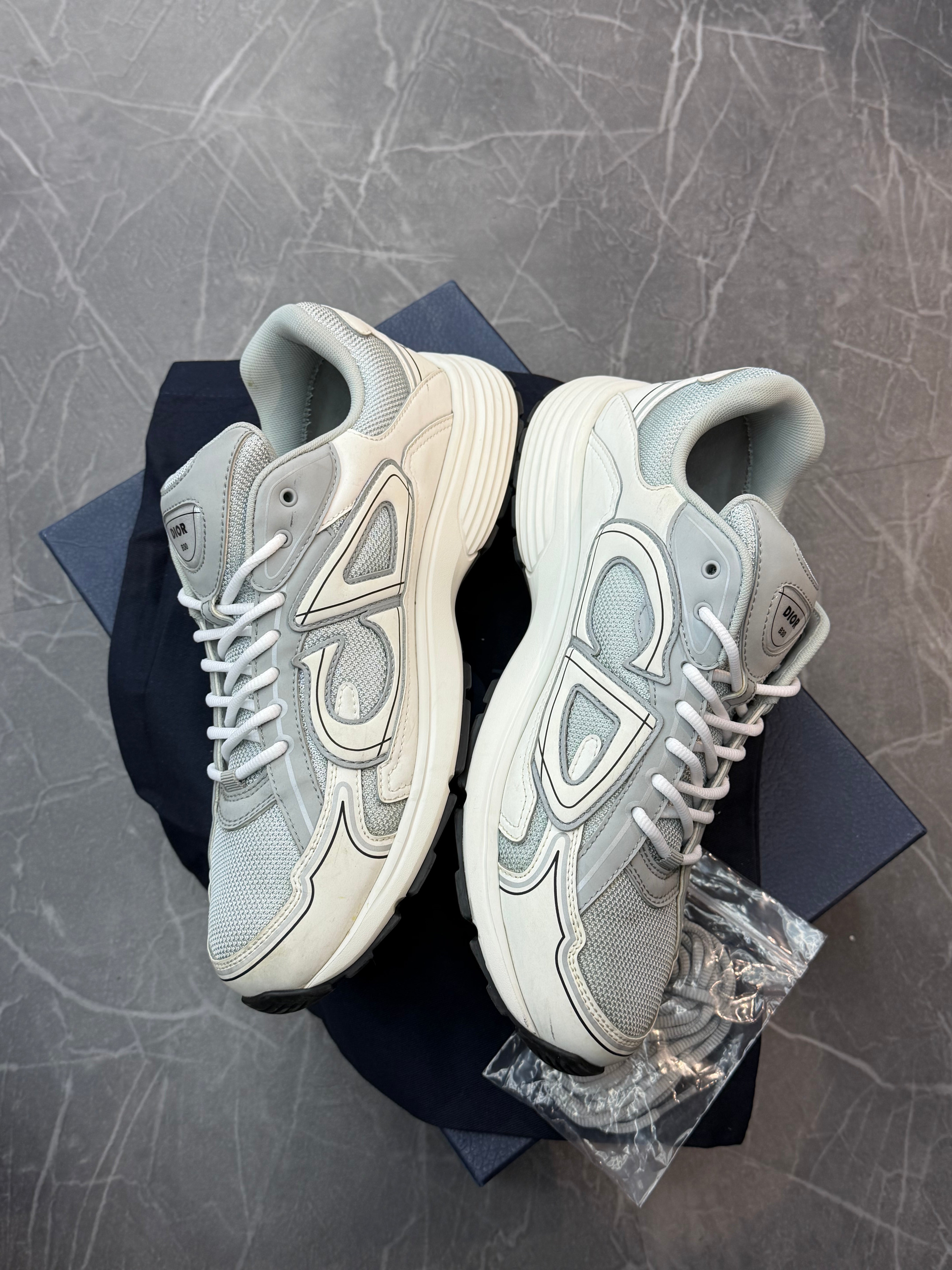 Christian Dior B30 Silver Grey White