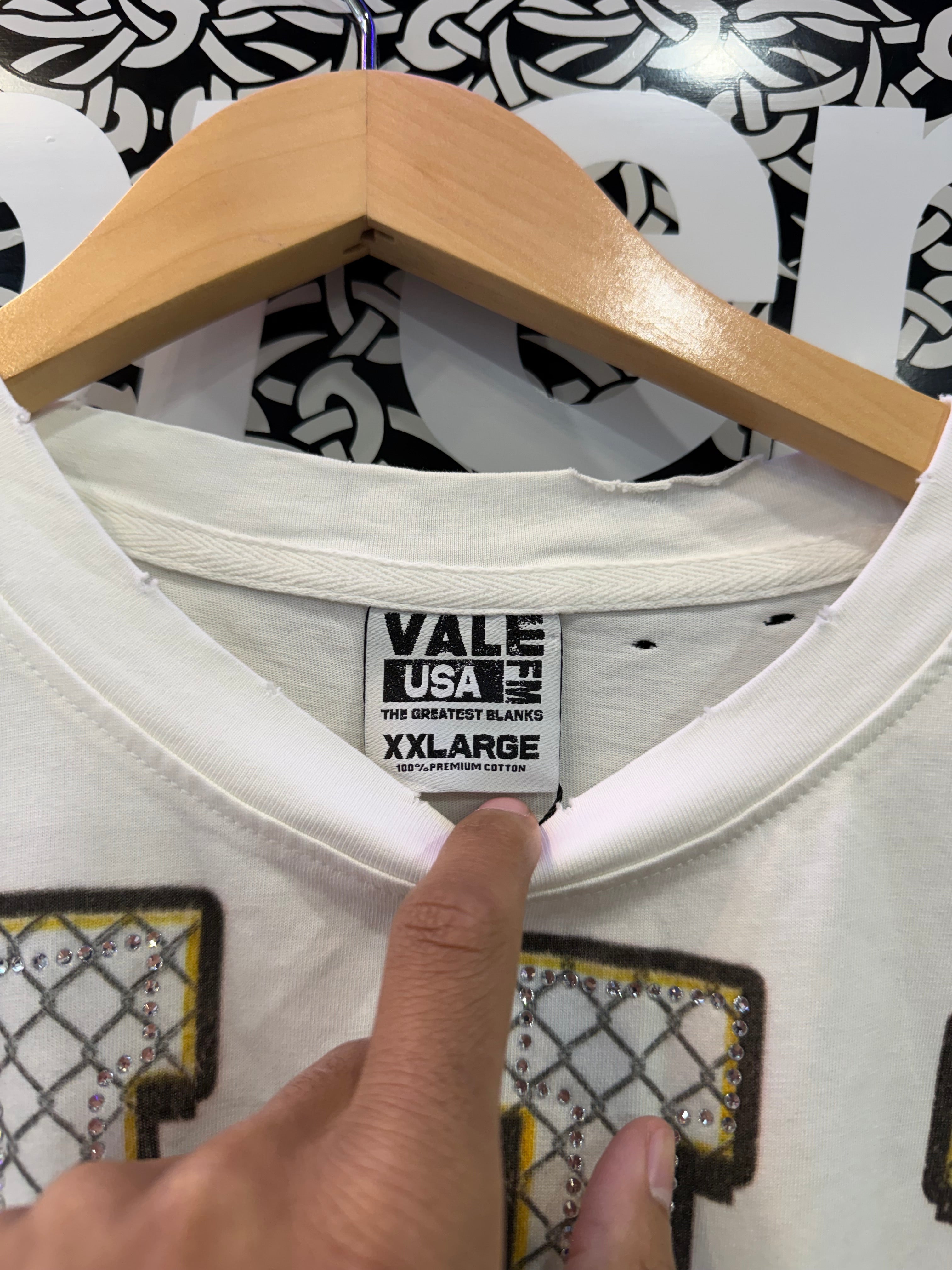 Vale Bulldog White Bling Tee