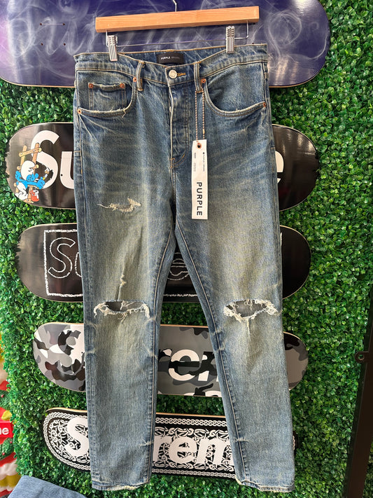 Purple Brand Jeans Blue Denim Rips (32)