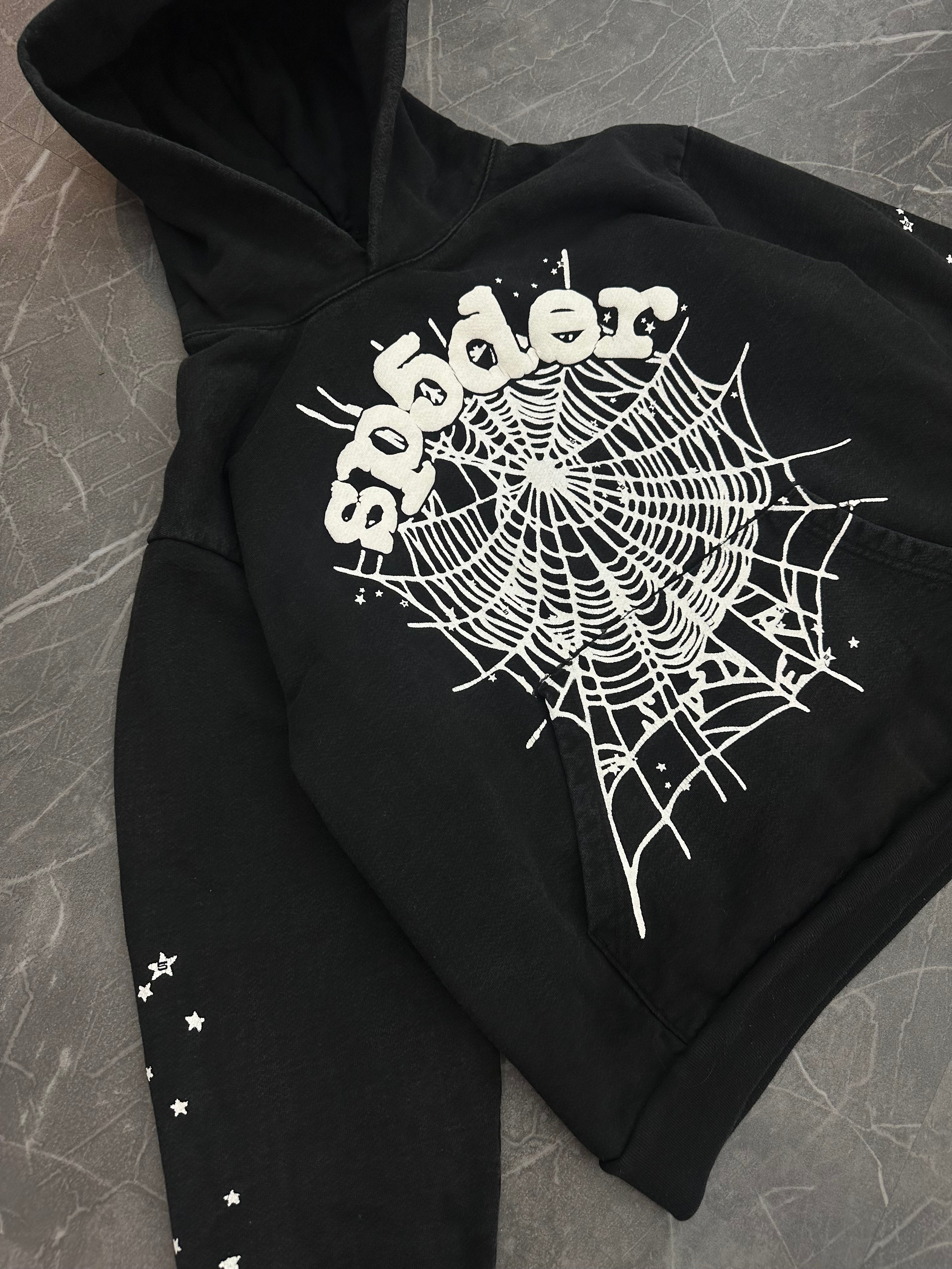 Sp5der Hoodie OG Web “Black”
