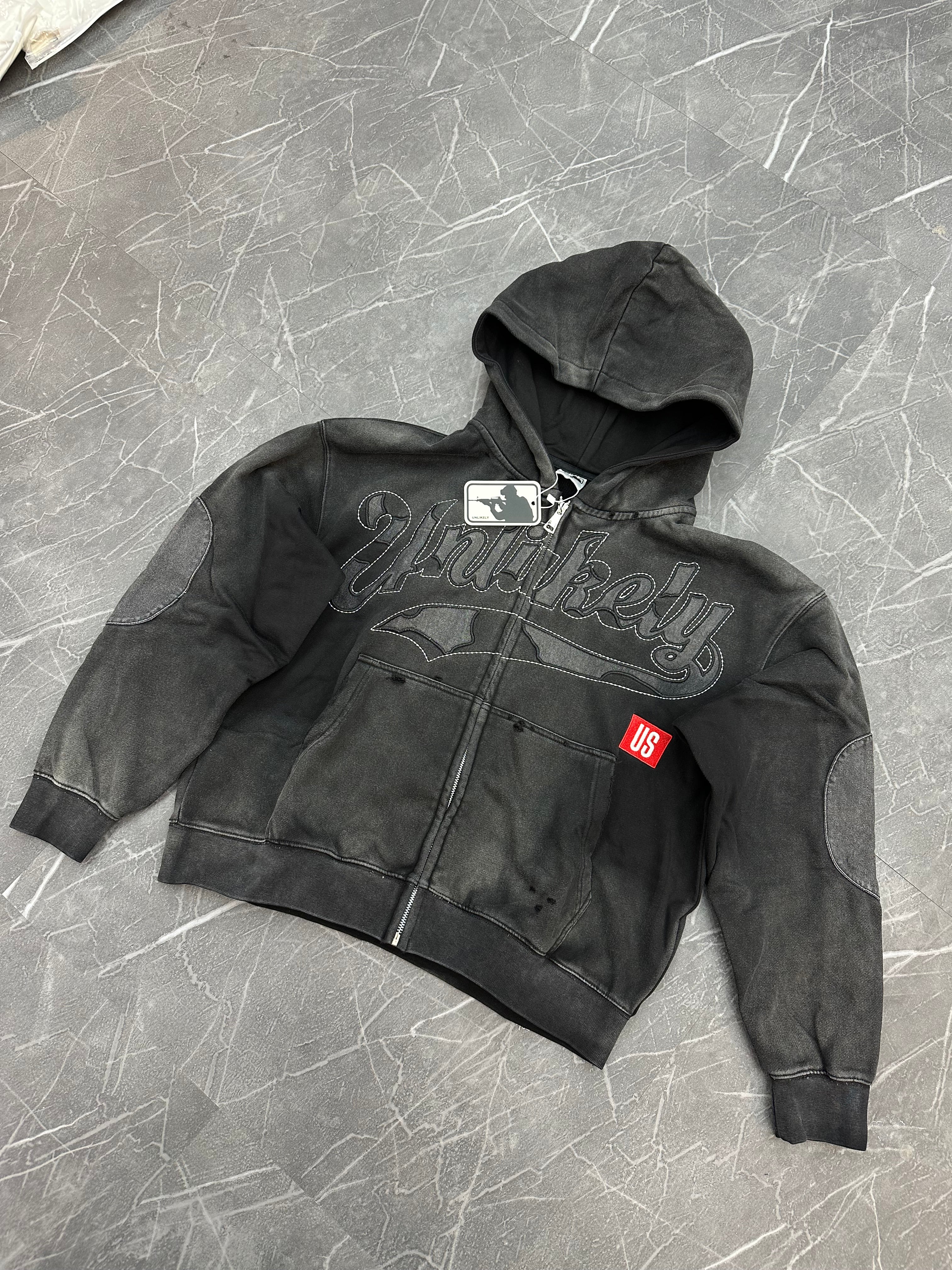 Unlikely Streetwear Denim Patch Jacket “Black”
