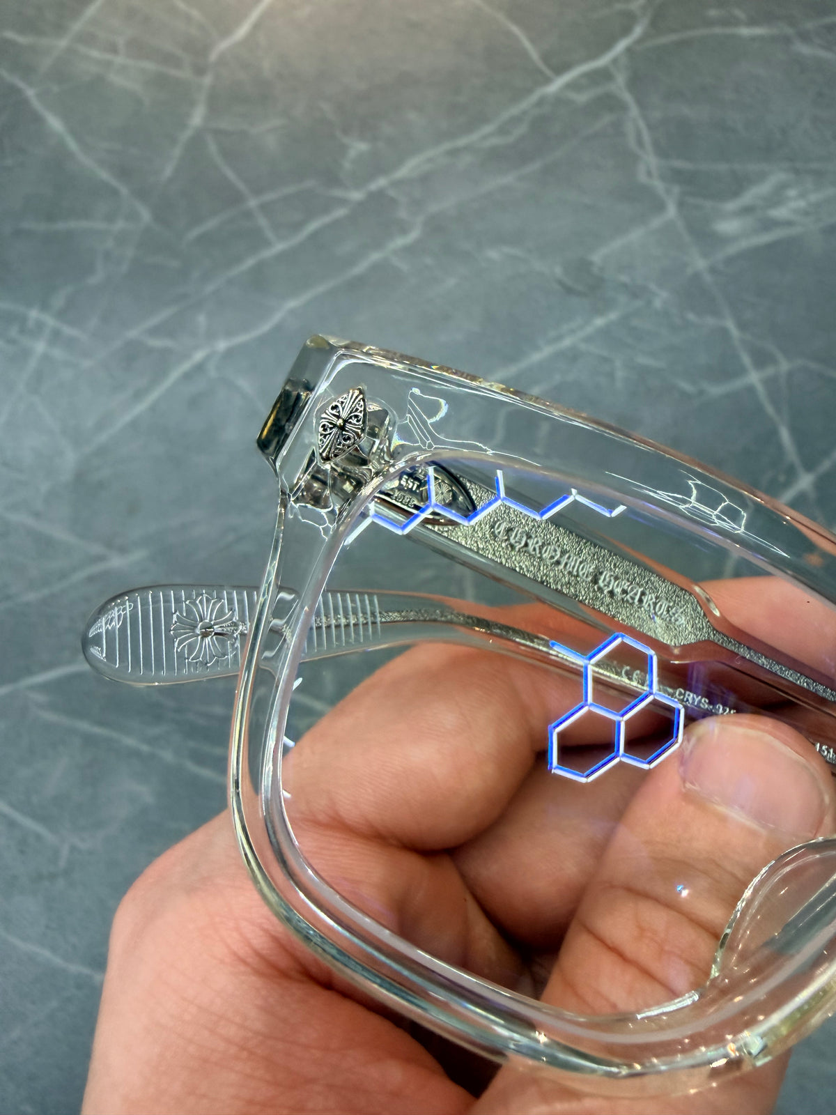Chrome Hearts Ambidixtrous Clear Frame Glasses