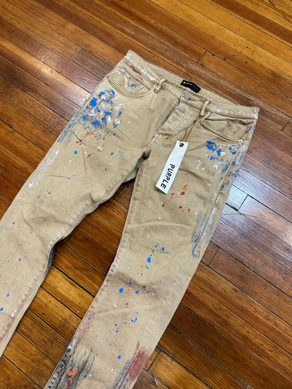 Purple Brand Jeans “Tan Splatter”