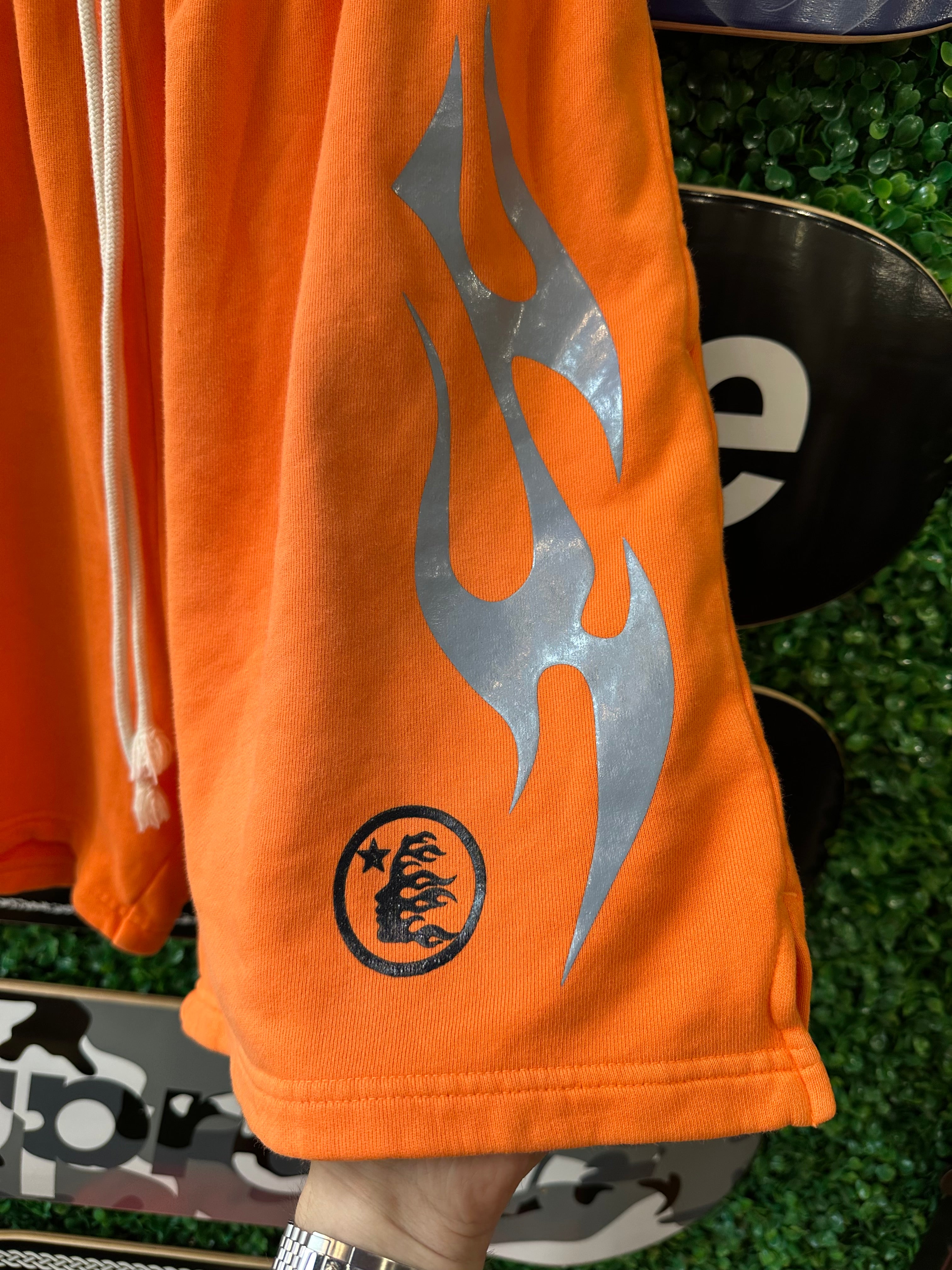 Hellstar Studios Flame Shorts Orange
