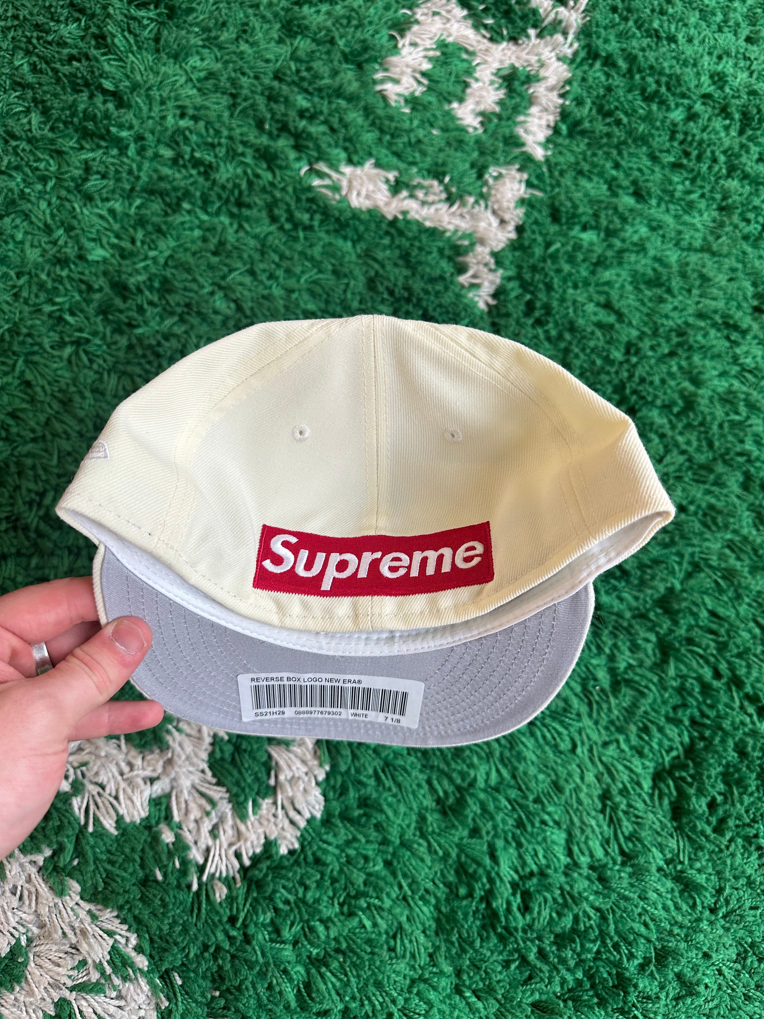 Reverse Box Logo Fitted “New Era White”