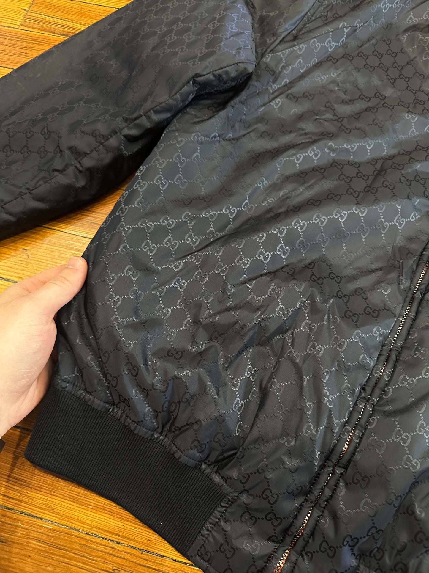 Gucci REVERSIBLE GG NYLON BOMBER
JACKET