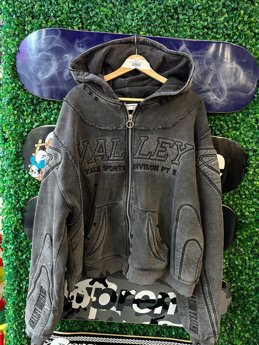 Vale Armor Zip Up Hoodie “Grey”