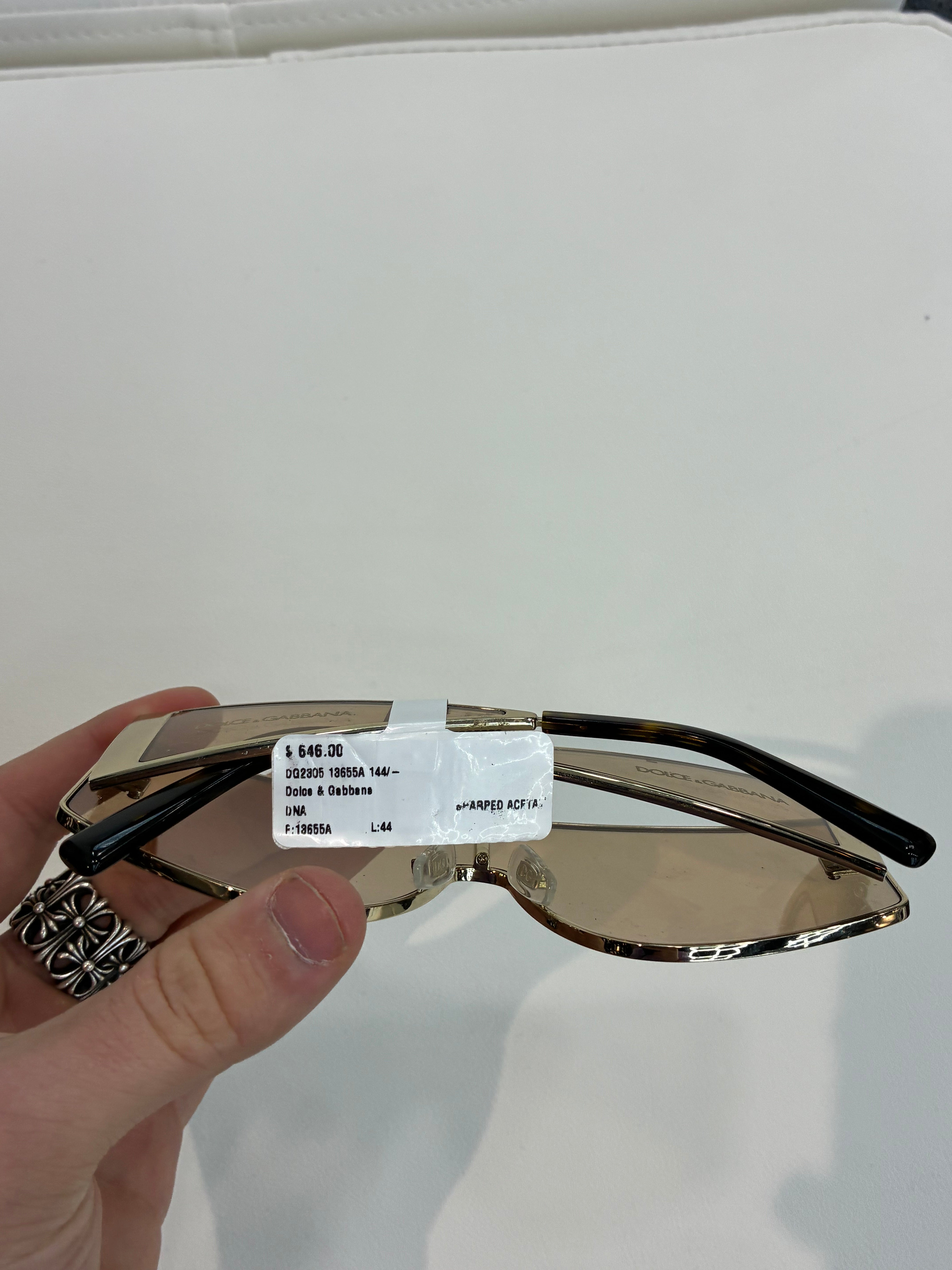 Dolce & Gabbana Gold Shield Sunglasses