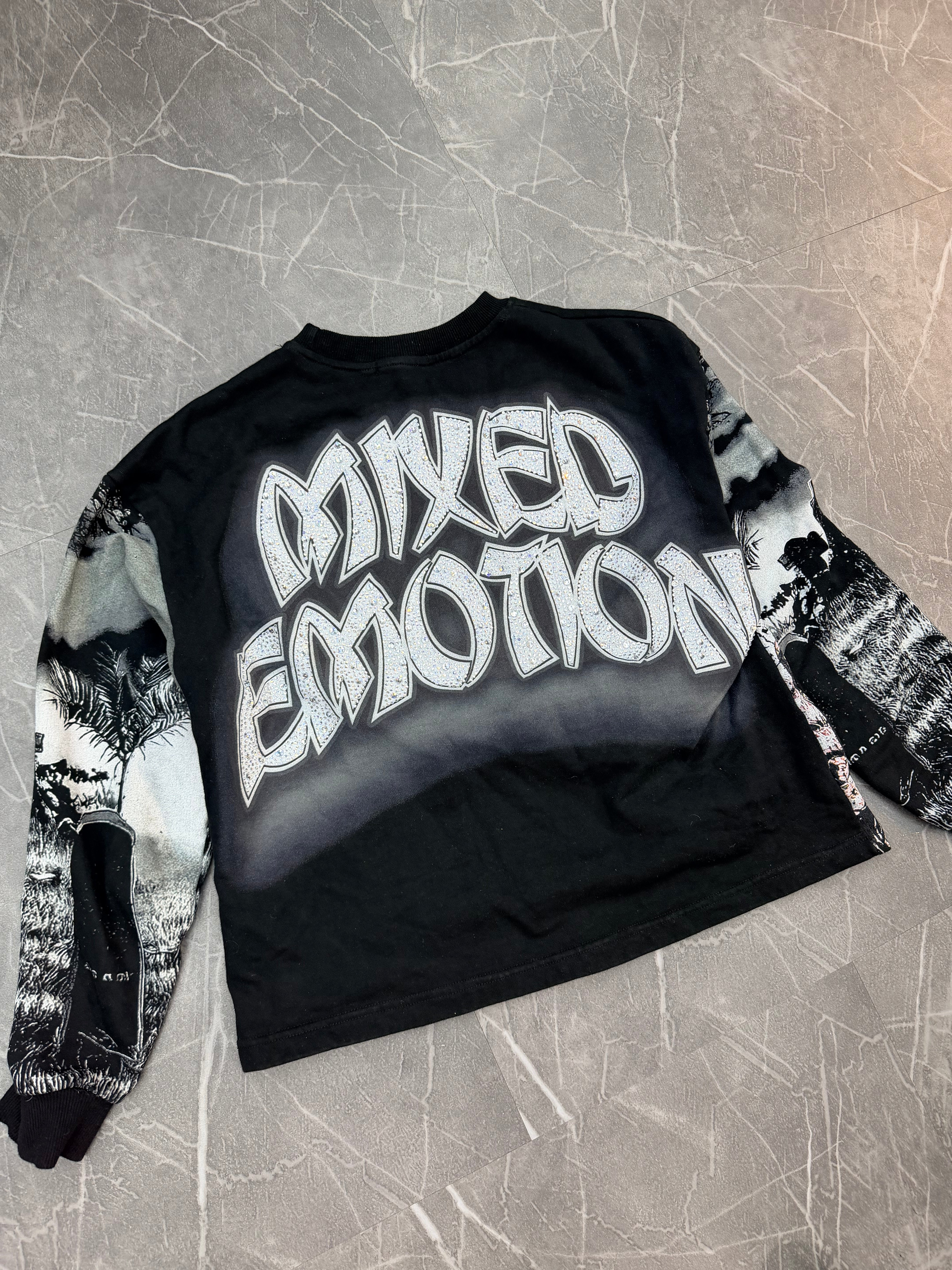 Mixed Emotions Zombie Rhinestone Long Sleeve
