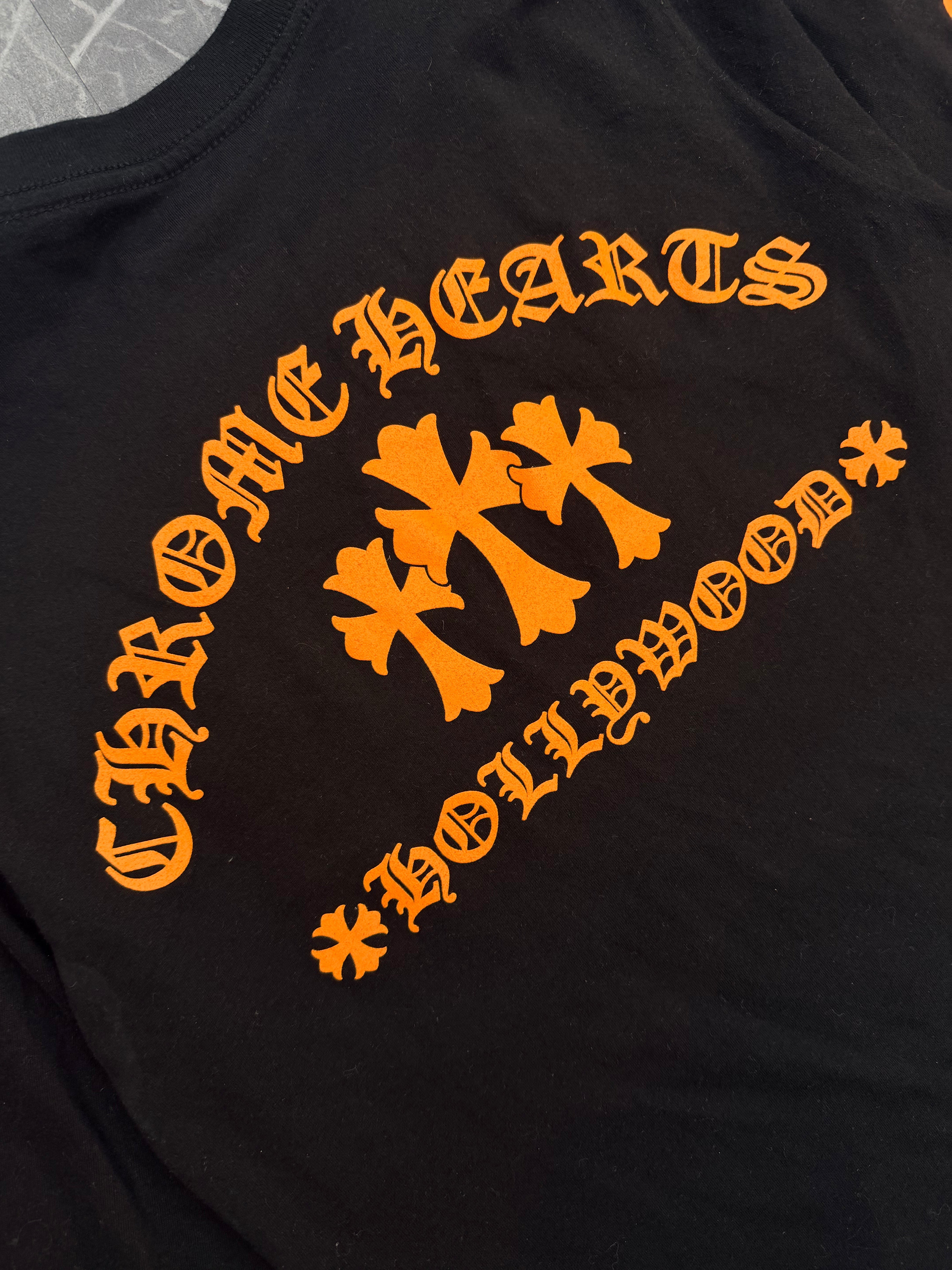 Chrome Hearts Triple Cross Long Sleeve Orange