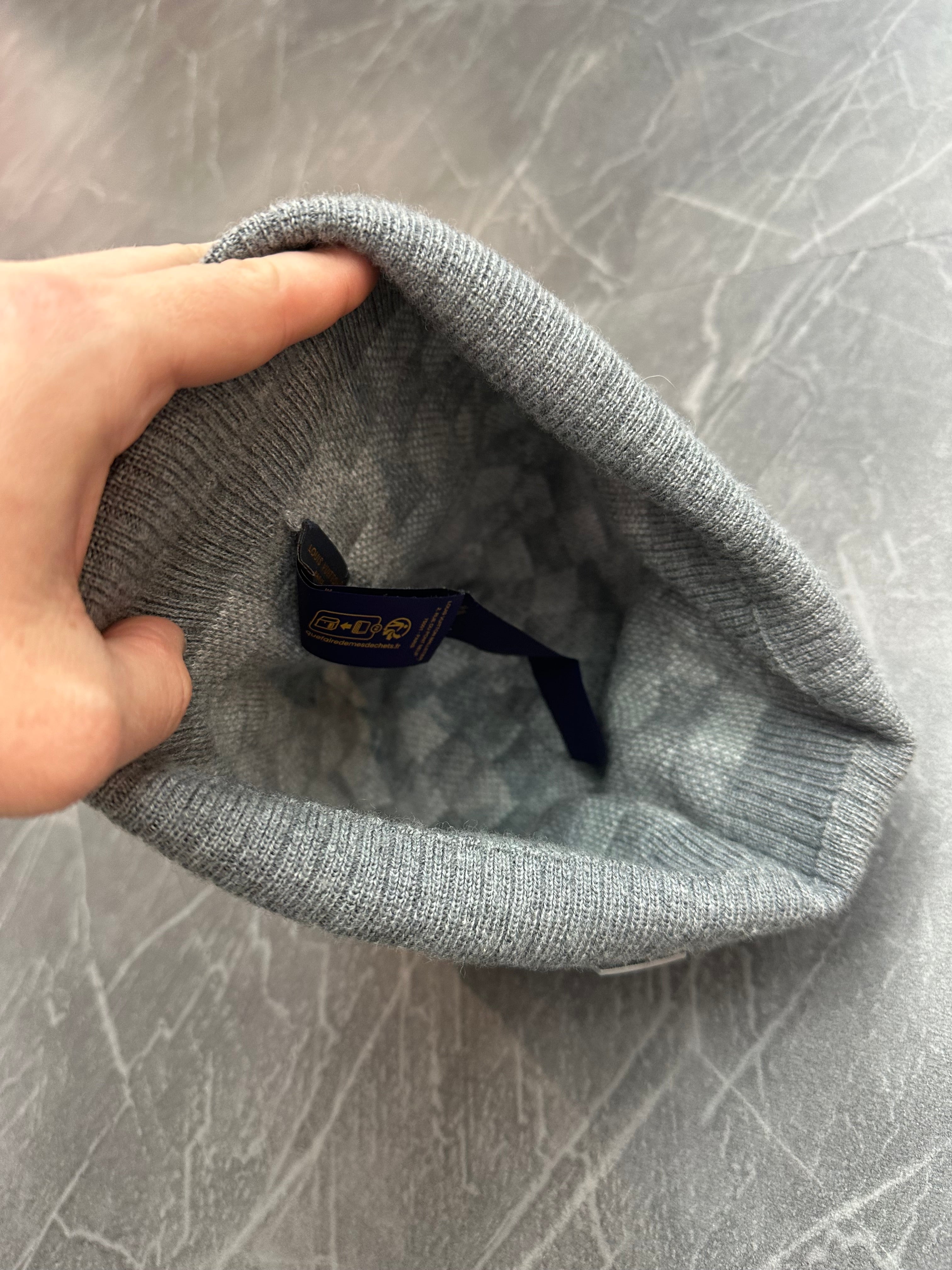 Louis Vuitton Petit Damier Beanie Grey