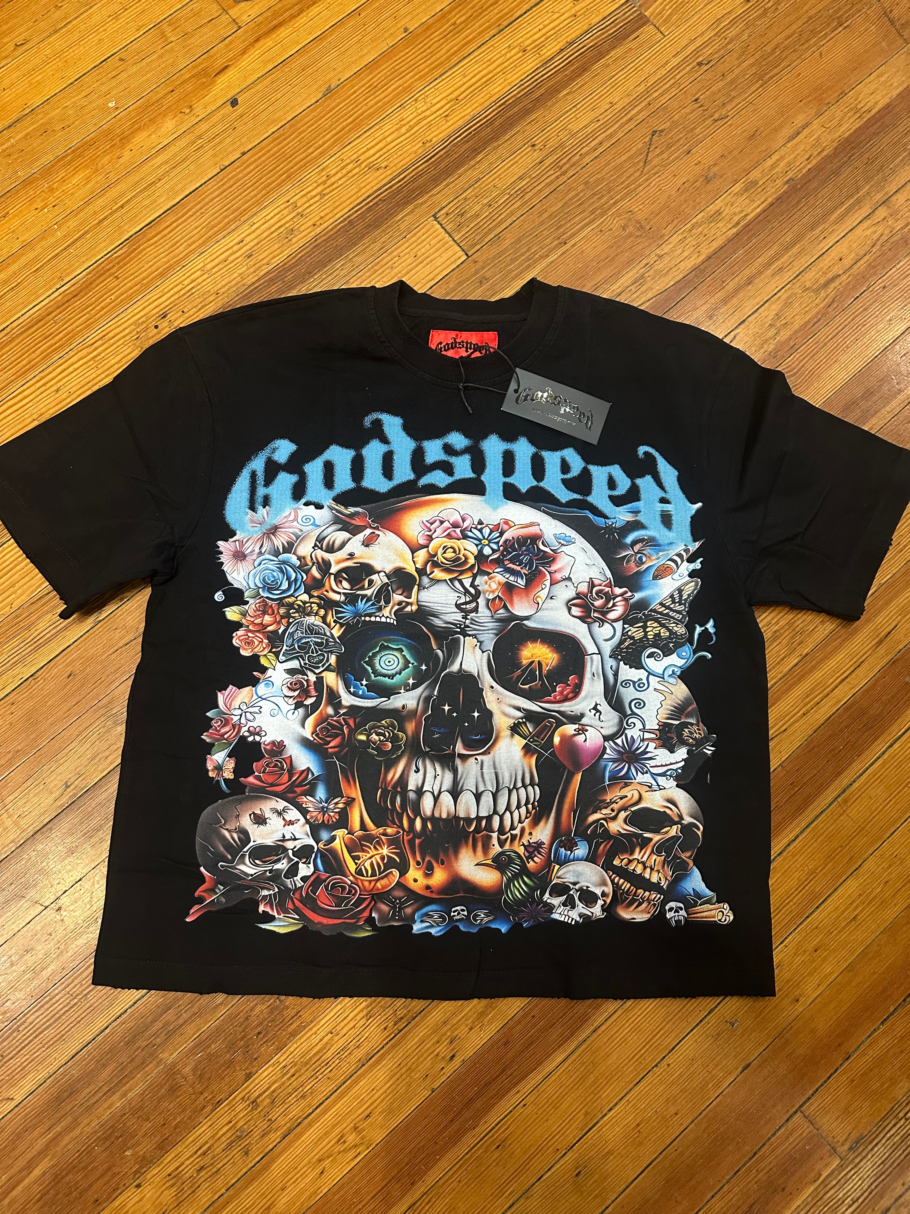 Godspeed Tee “Multi Skull” Black