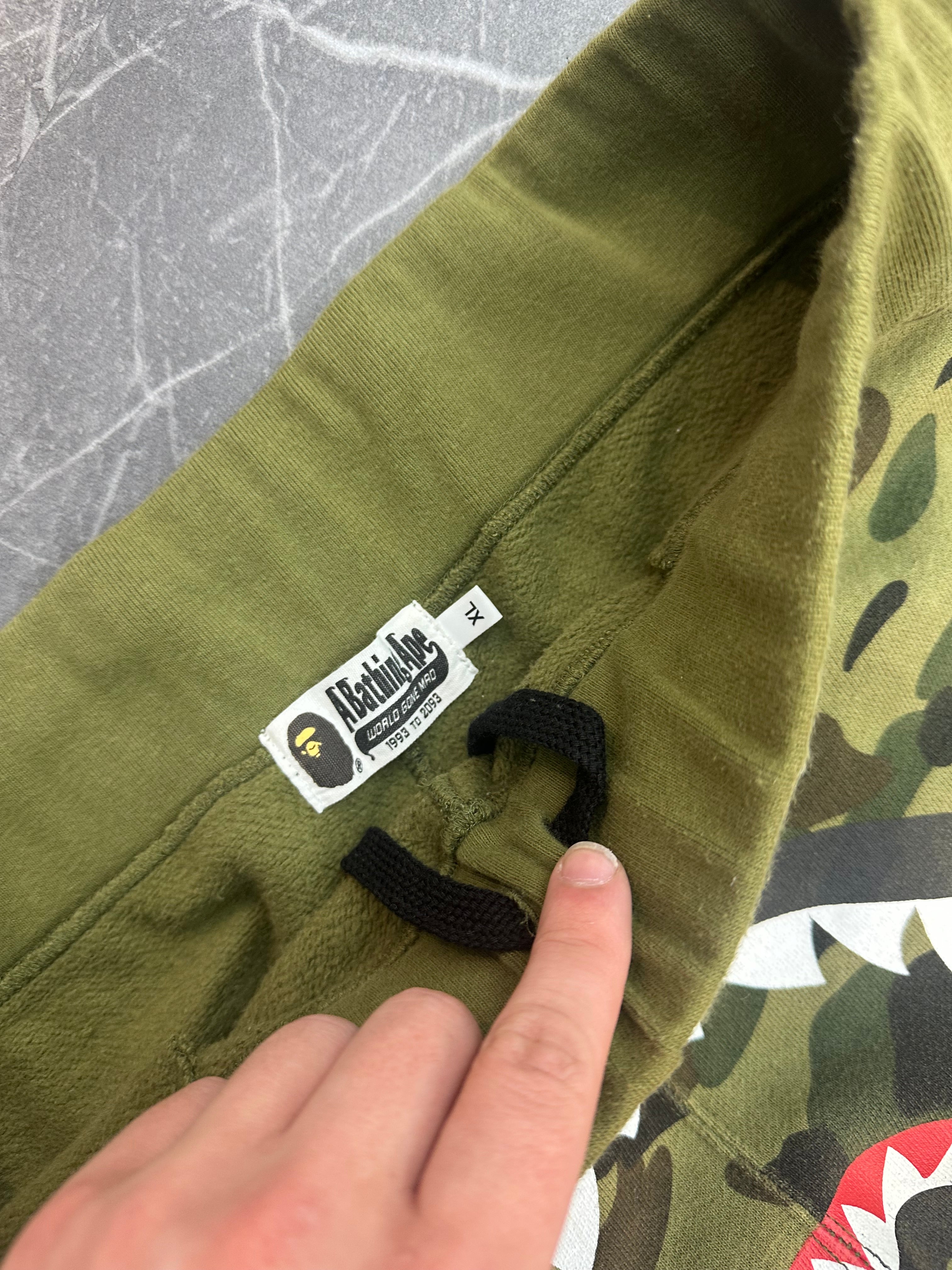 BAPE Camo Shark Sweatpants SS22 Green