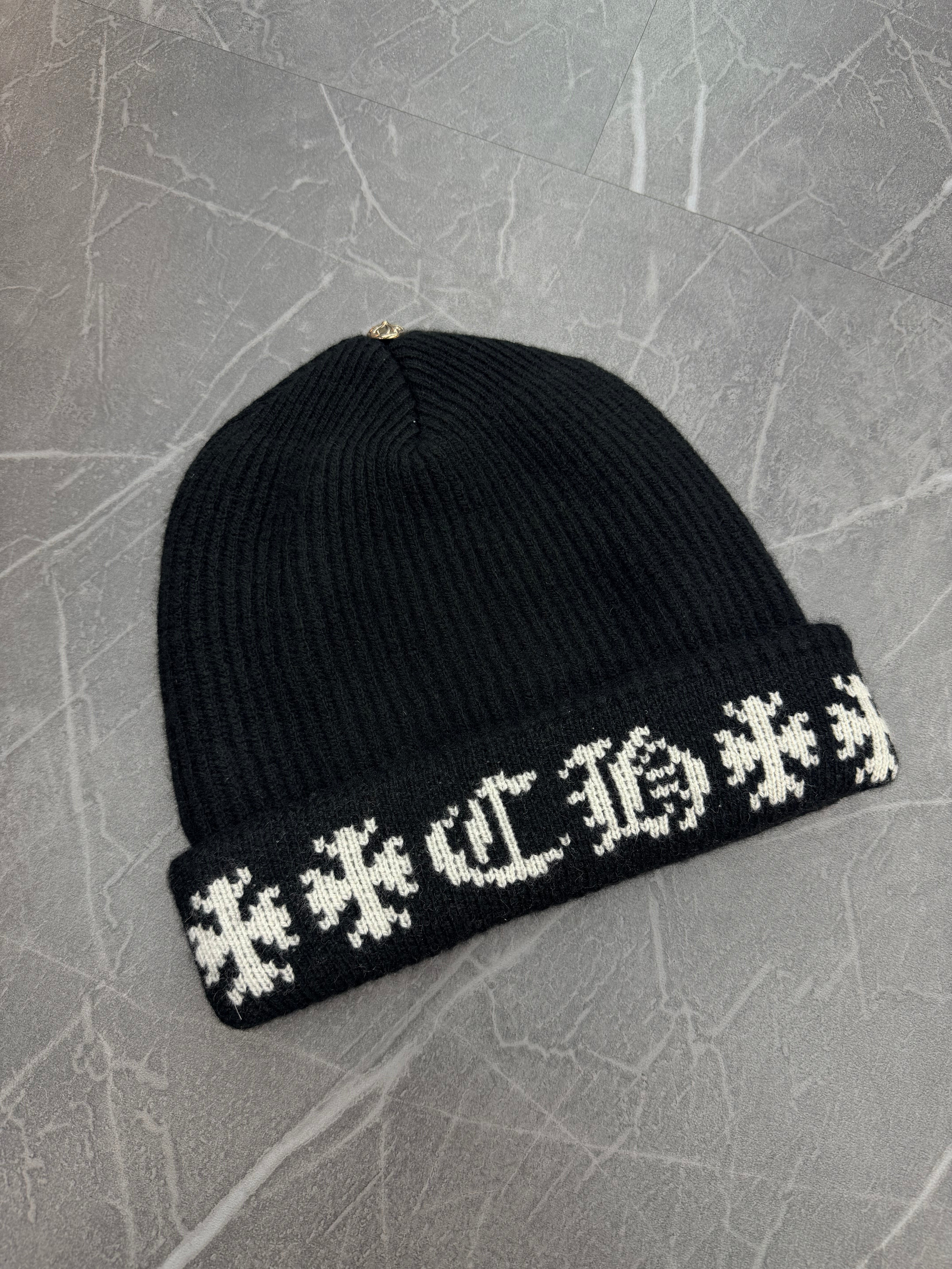 Chrome Hearts Big Daddy Cross Logo Cashmere Beanie