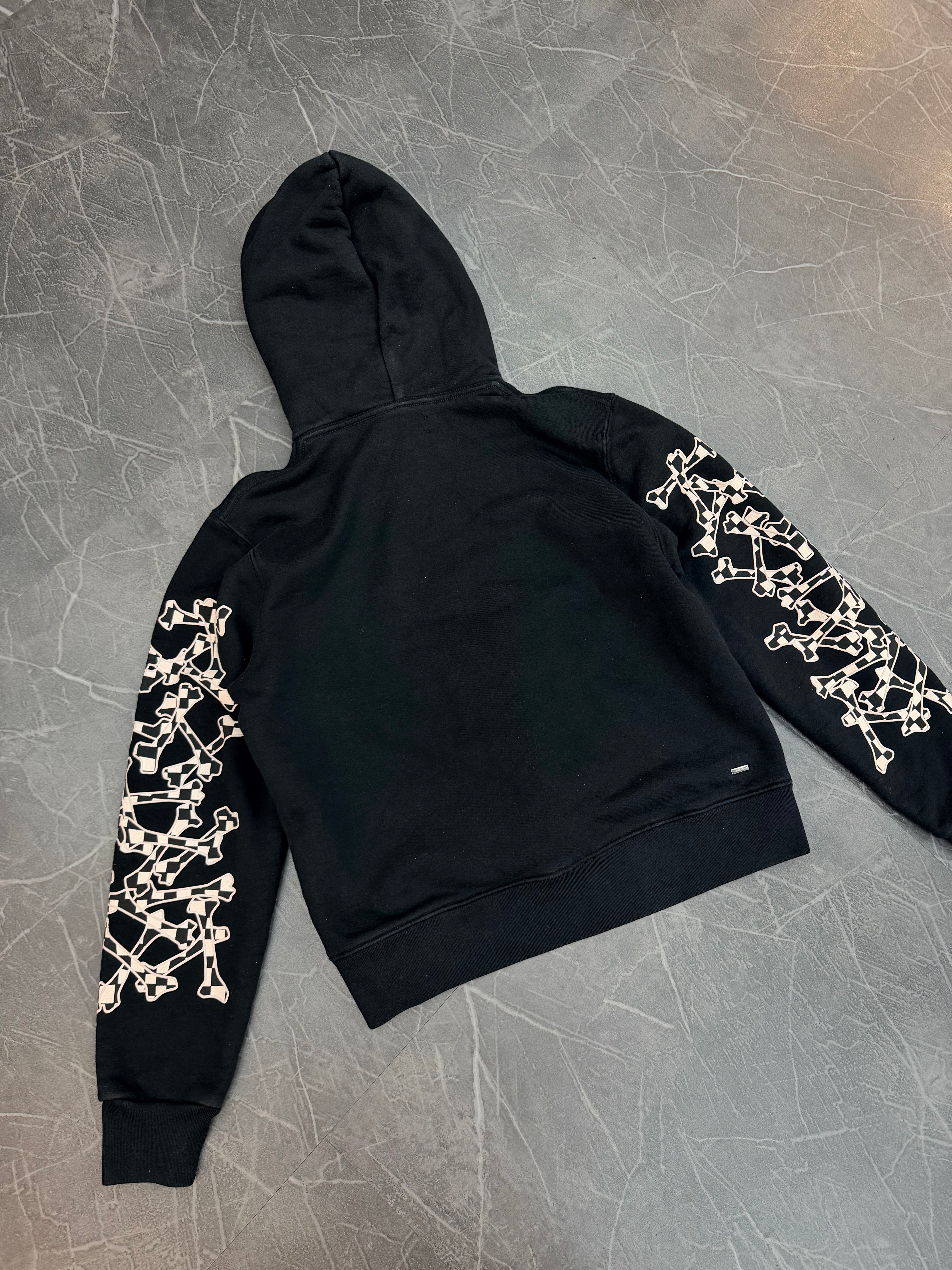 Amiri Checkered Bones Hoodie “Black”