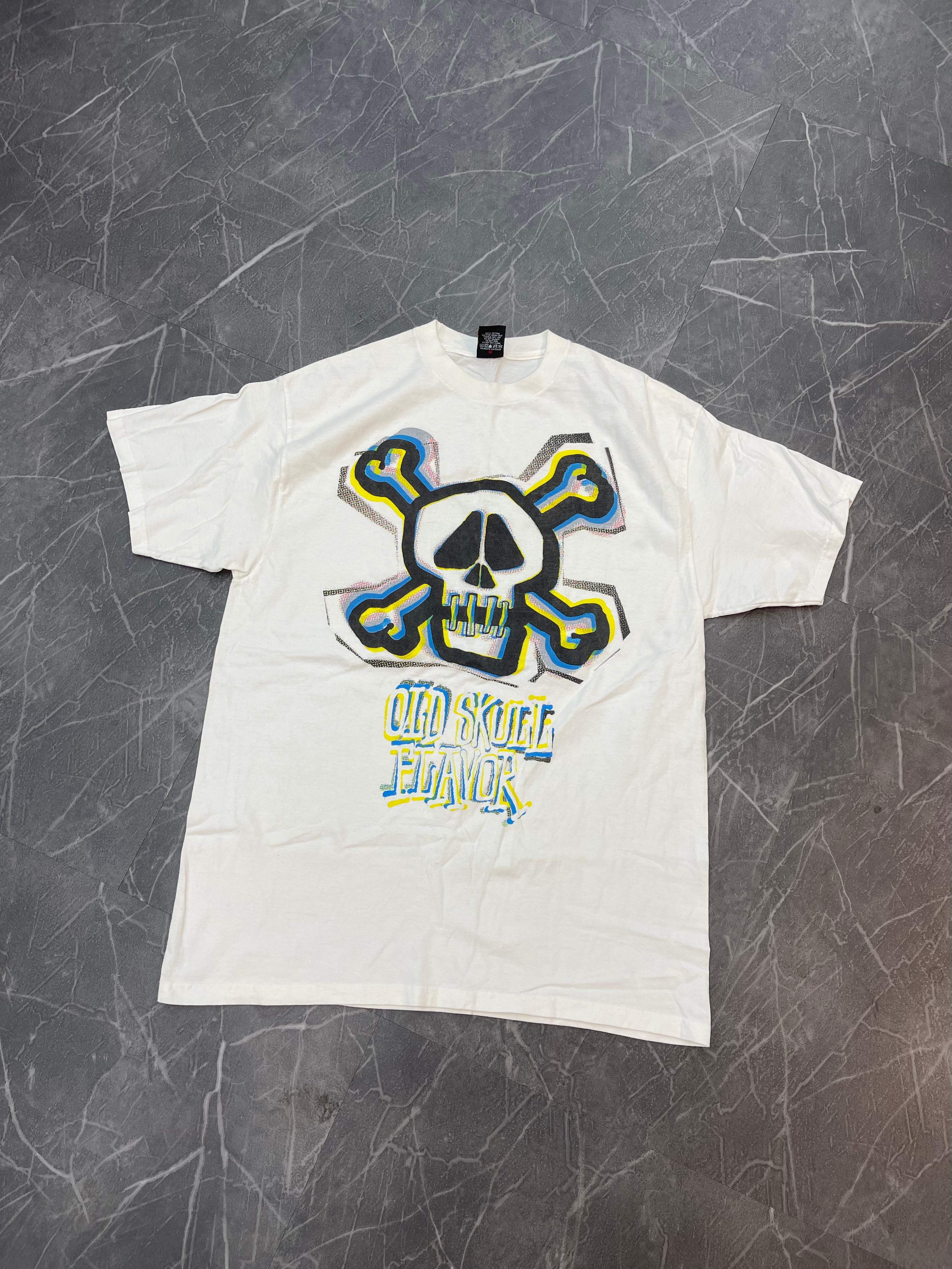Stussy Old Skull Flavor Skull Tee “White”