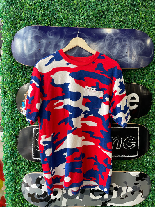 Supreme “Red White And Blue Camo Pocket Tee”