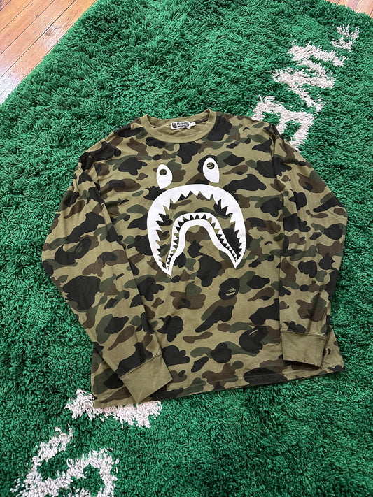 Bape Long Sleeve “Full Camo Shark”