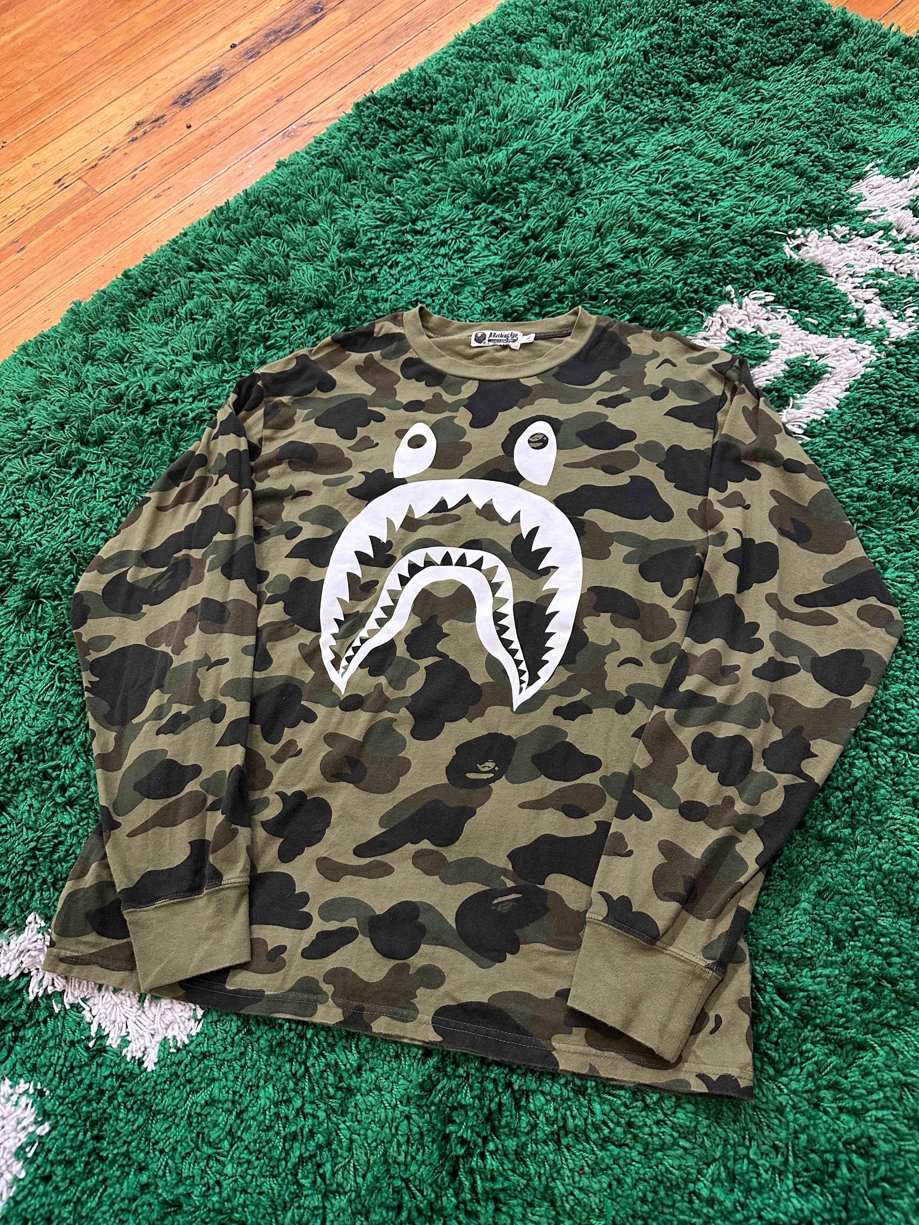 Bape Long Sleeve “Full Camo Shark”