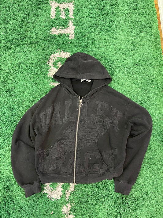 Vale Forever Vally “Track Black Zip Up Hoodie”
