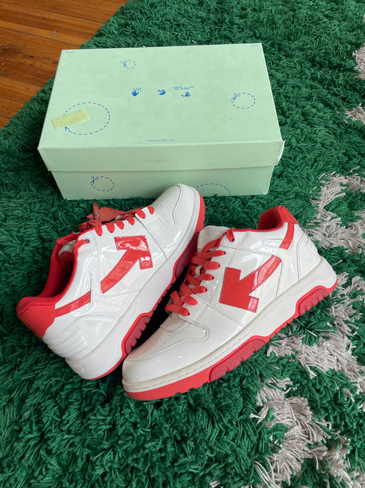 Off-White Out Of Office “Patent White Red”