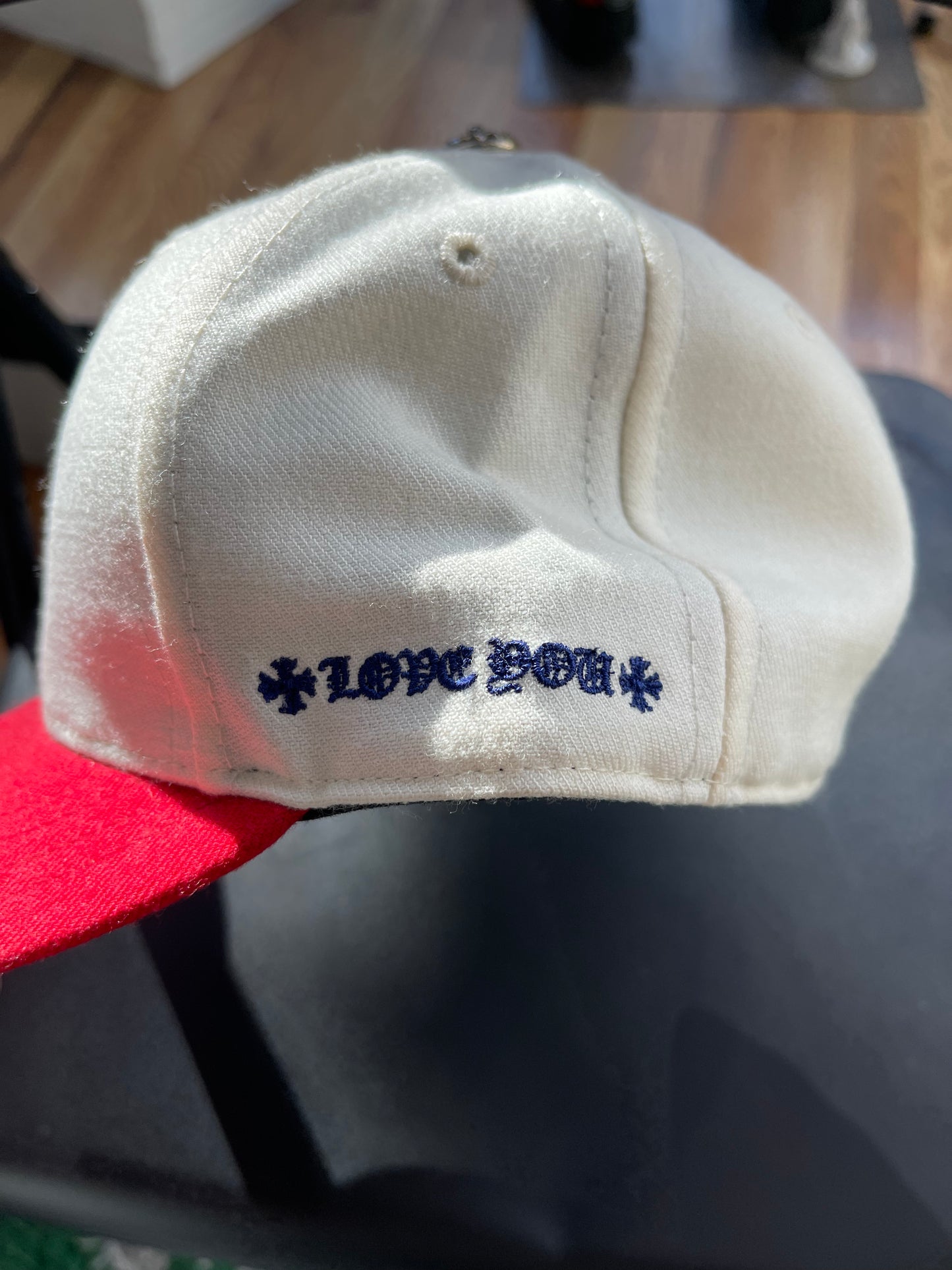 Chrome Hearts Viny Heart Cream Red Fitted