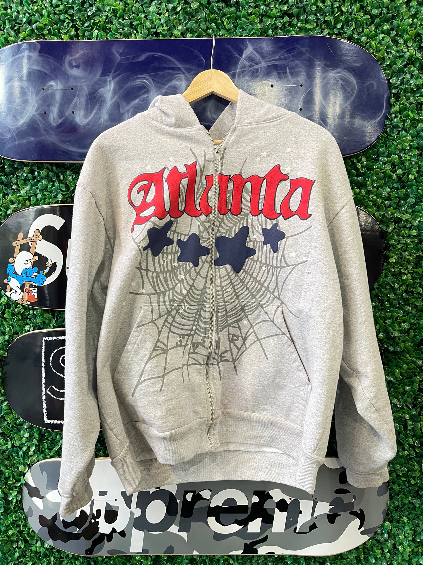 Sp5der Zip Up Atlanta Red & Navy