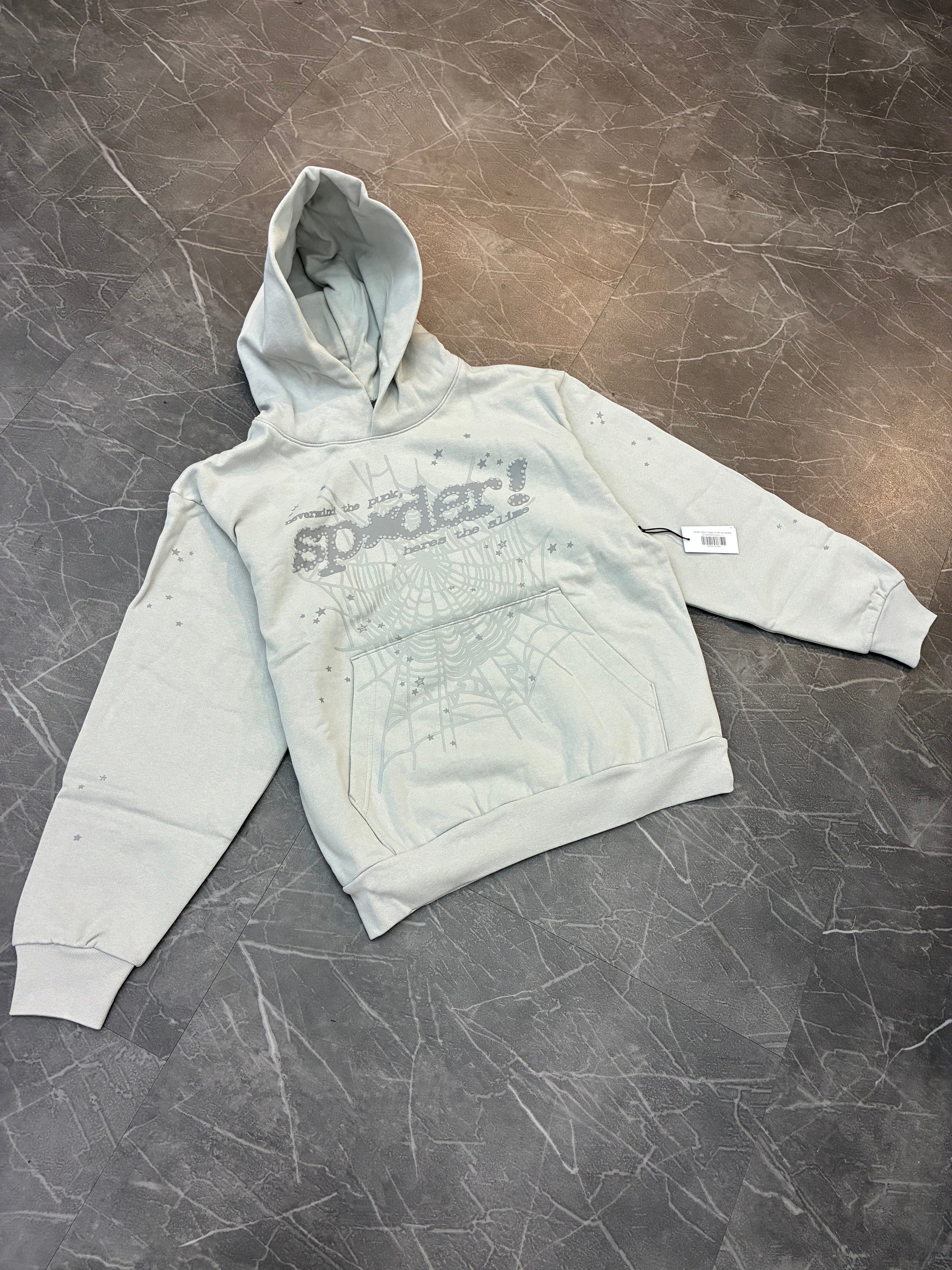 Sp5der Tonal Punk V2 Hoodie “Sport Grey”