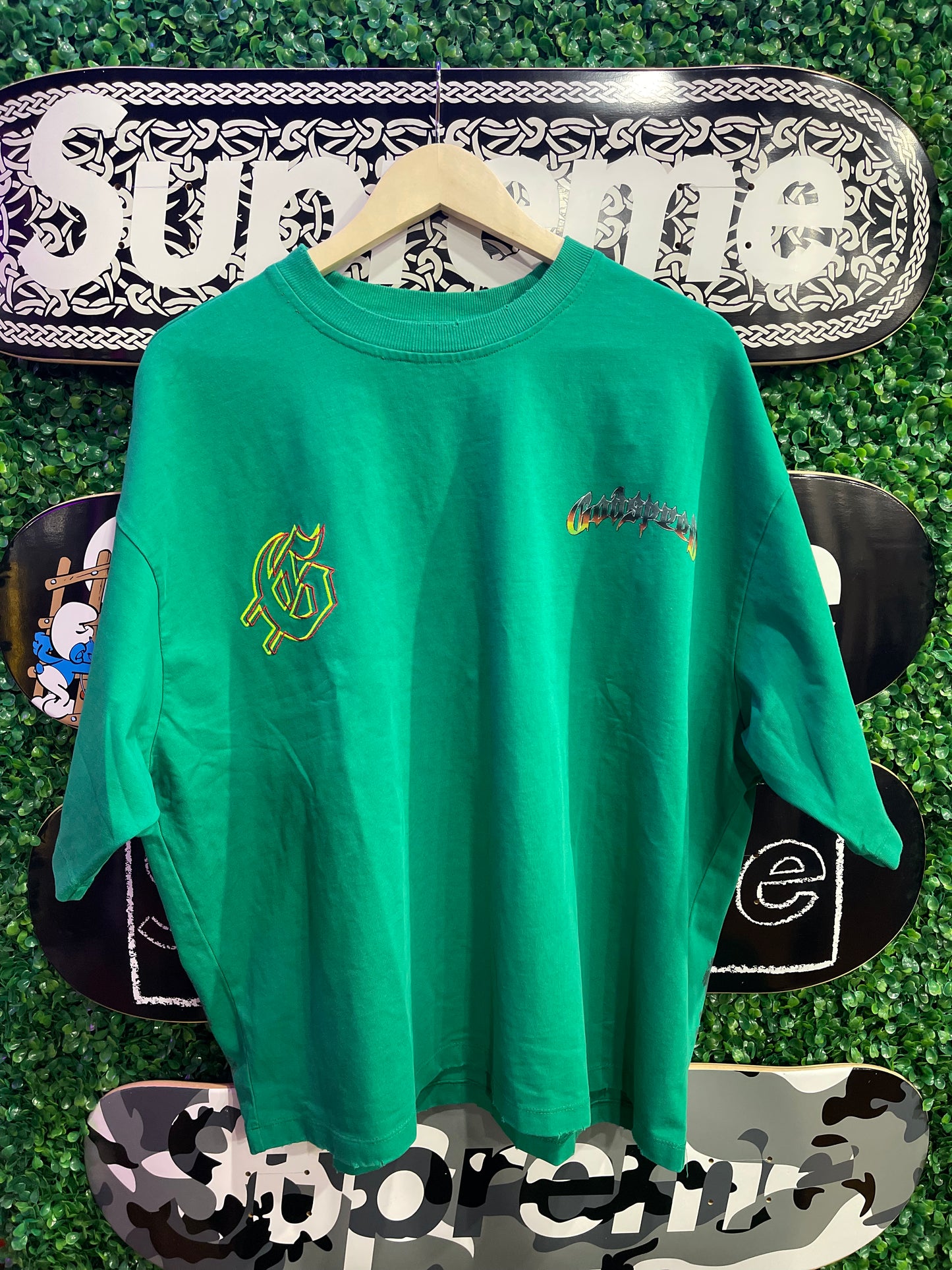 Godspeed Tee Biker Nation Shamrock Green