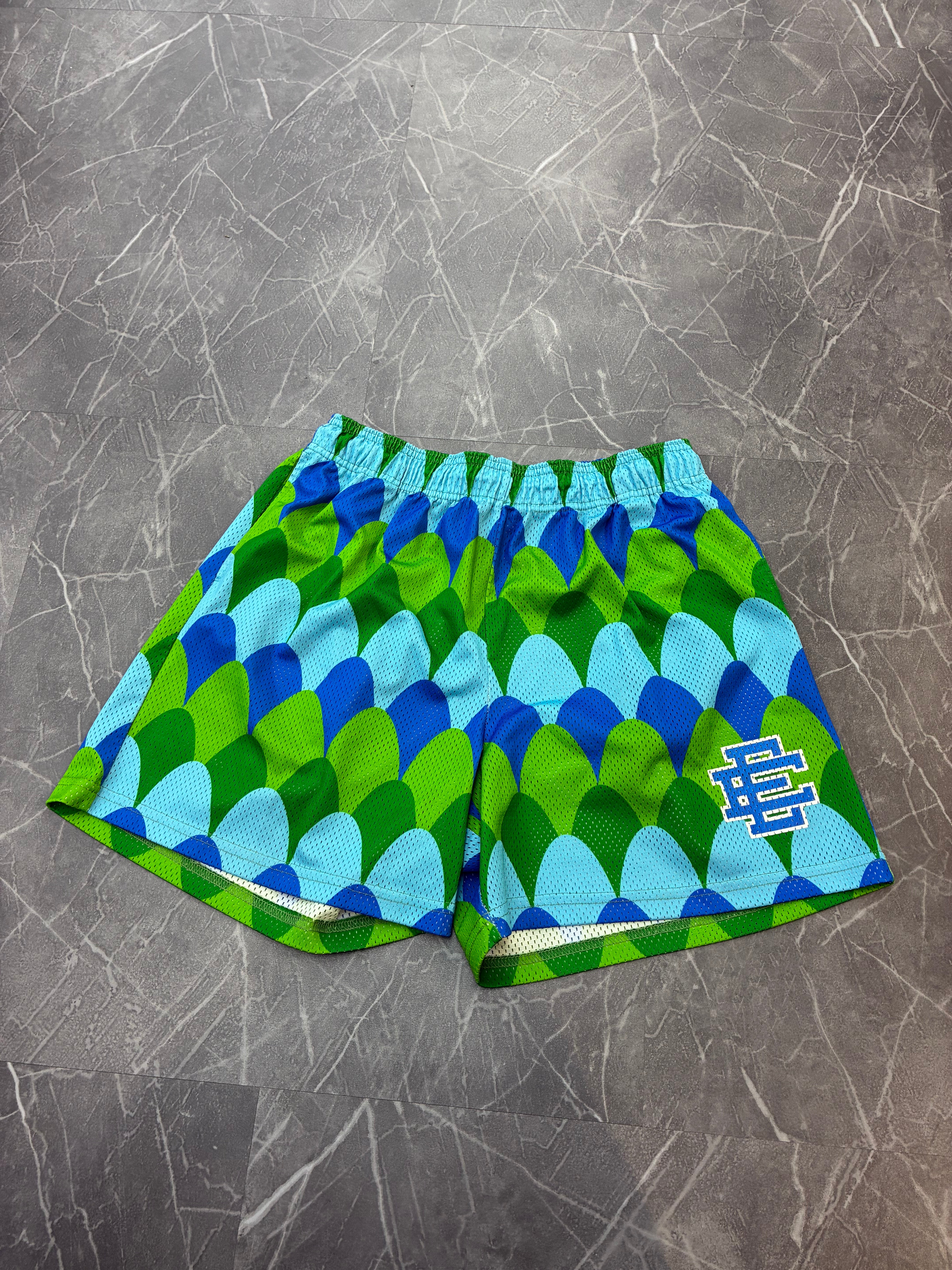 Eric Emmanuel Shorts “Patterned Blue/Green”