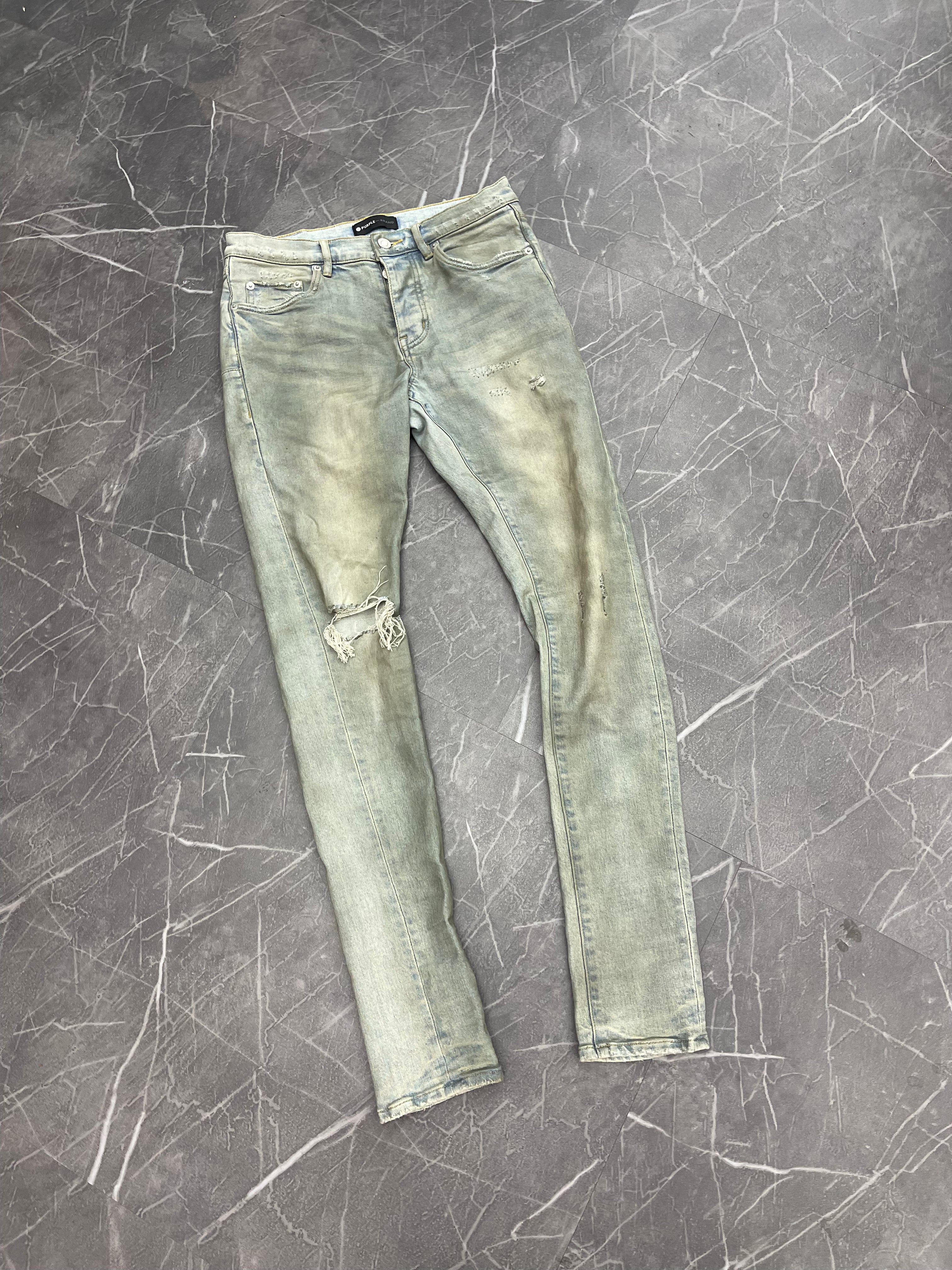 Purple Jeans “Stained Blue” (Ripped)