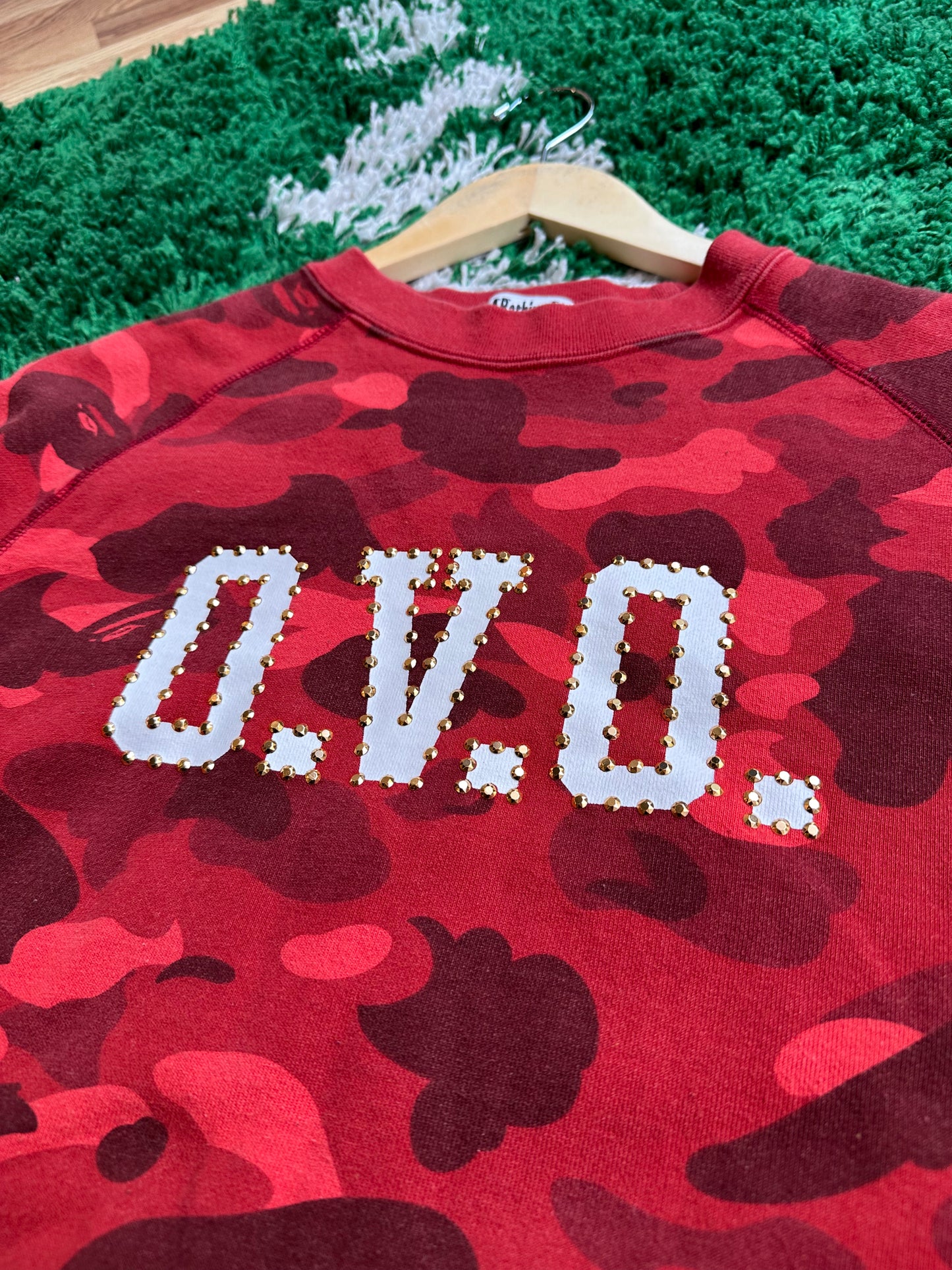 BAPE x OVO Crewneck “Red Camo”