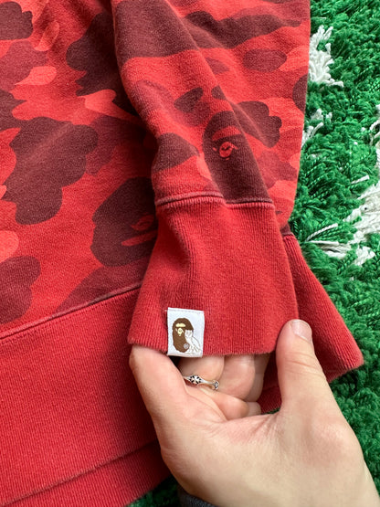 BAPE x OVO Crewneck “Red Camo”