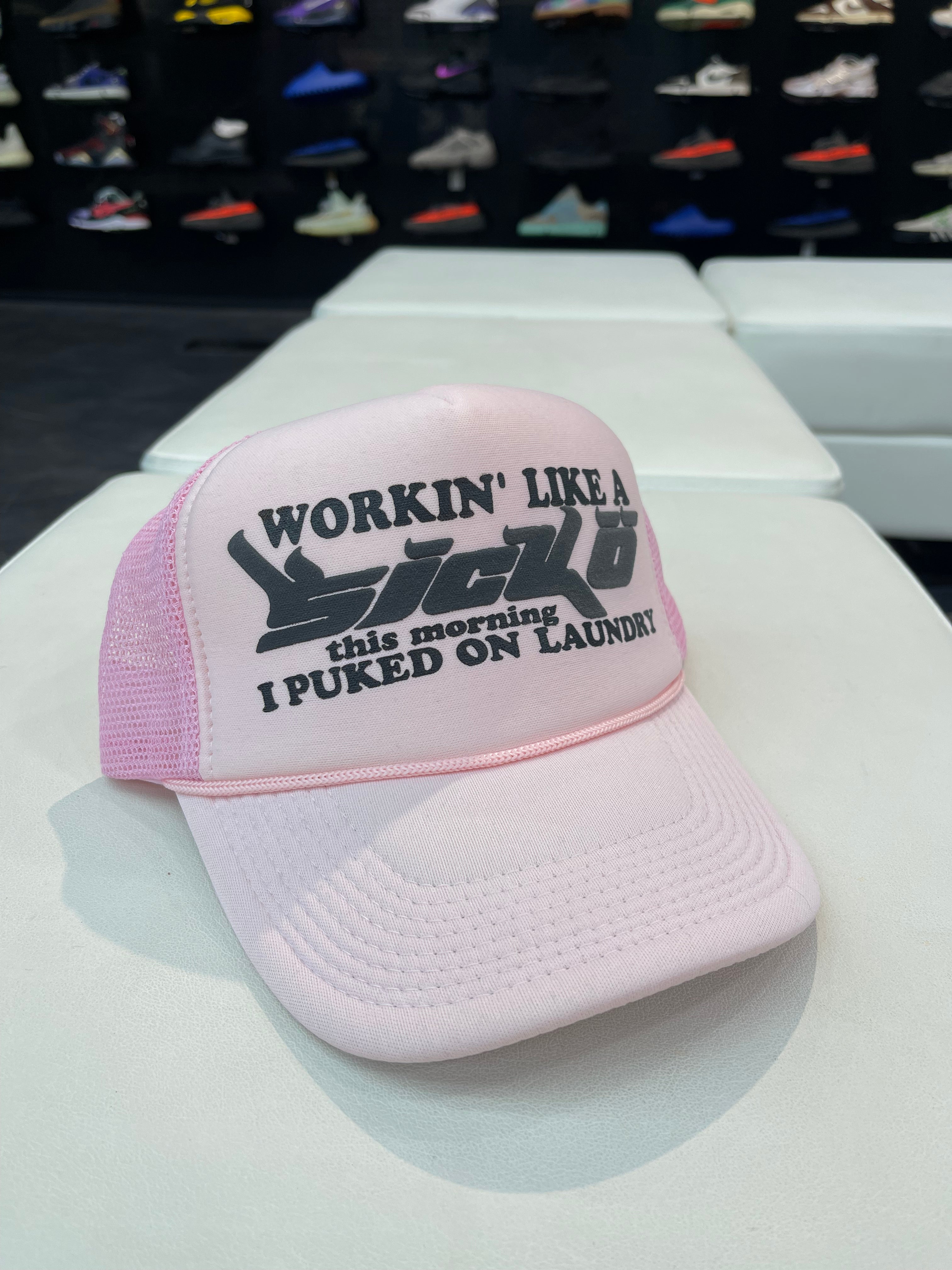 SICKO Trucker Hat “Light Pink/Black”