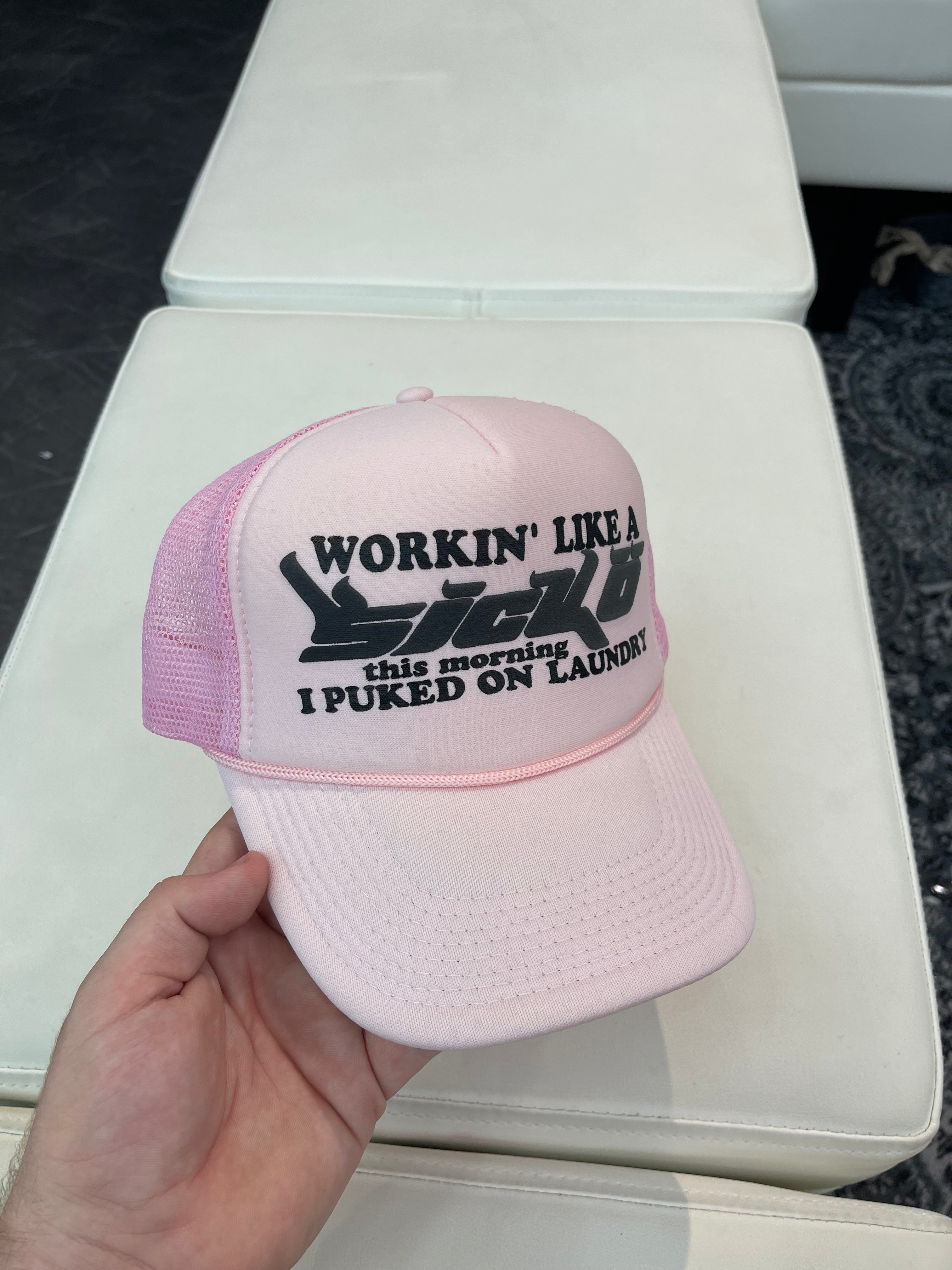 SICKO Trucker Hat “Light Pink/Black”