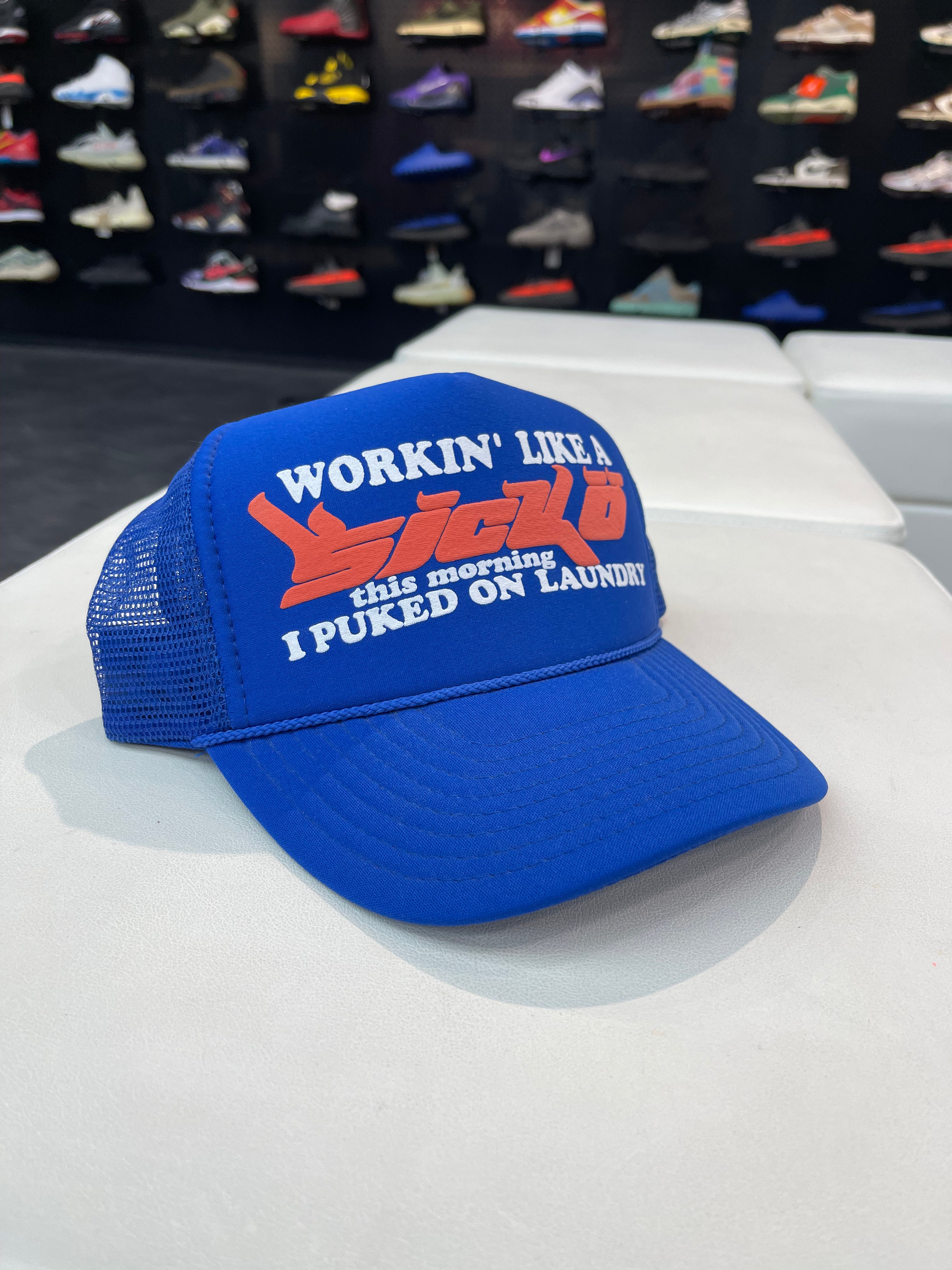 SICKO Trucker Hat “Dark Blue/White”