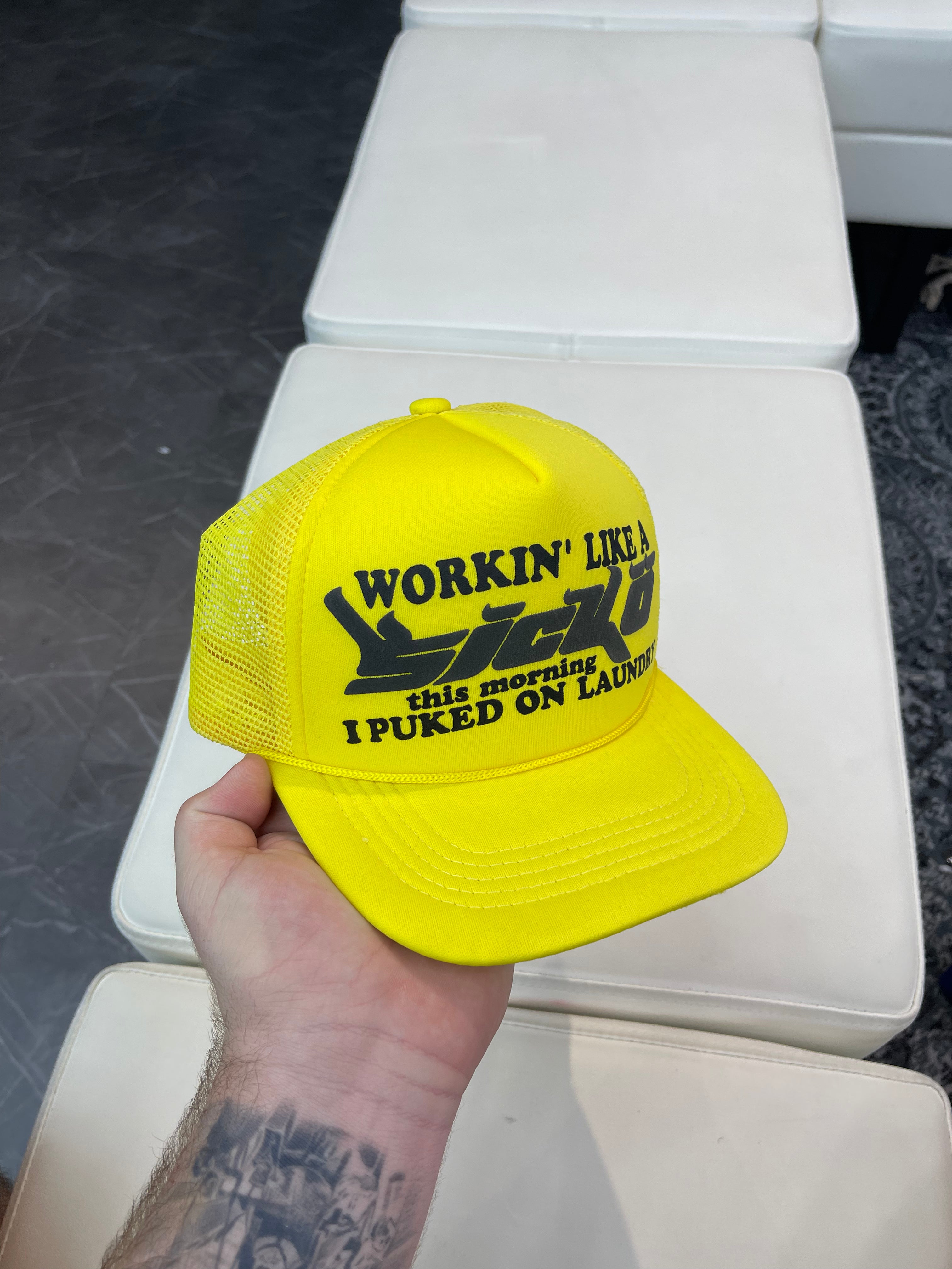 SICKO Trucker Hat “Yellow/Black”