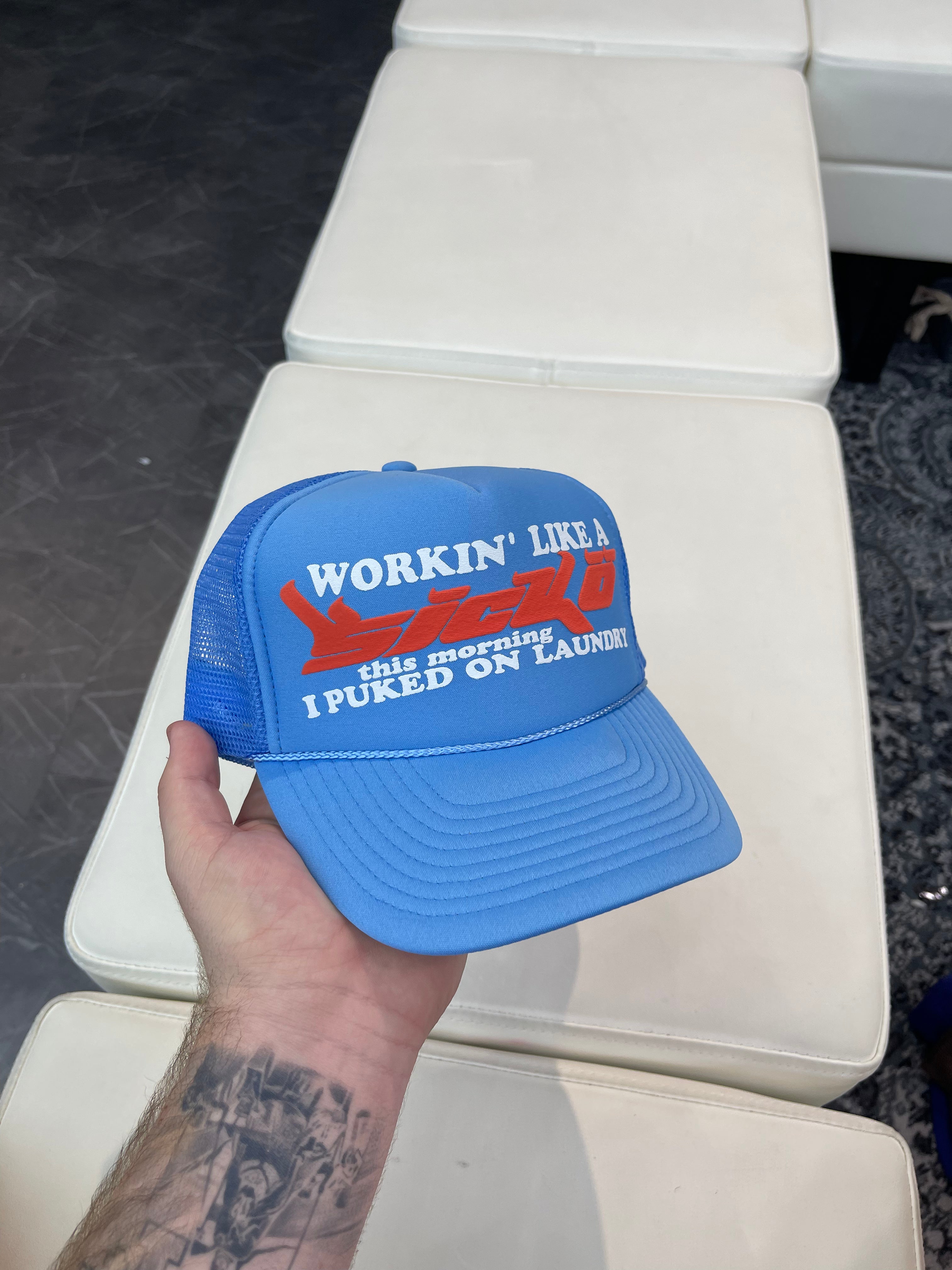 SICKO Trucker Hat “Blue/Red”