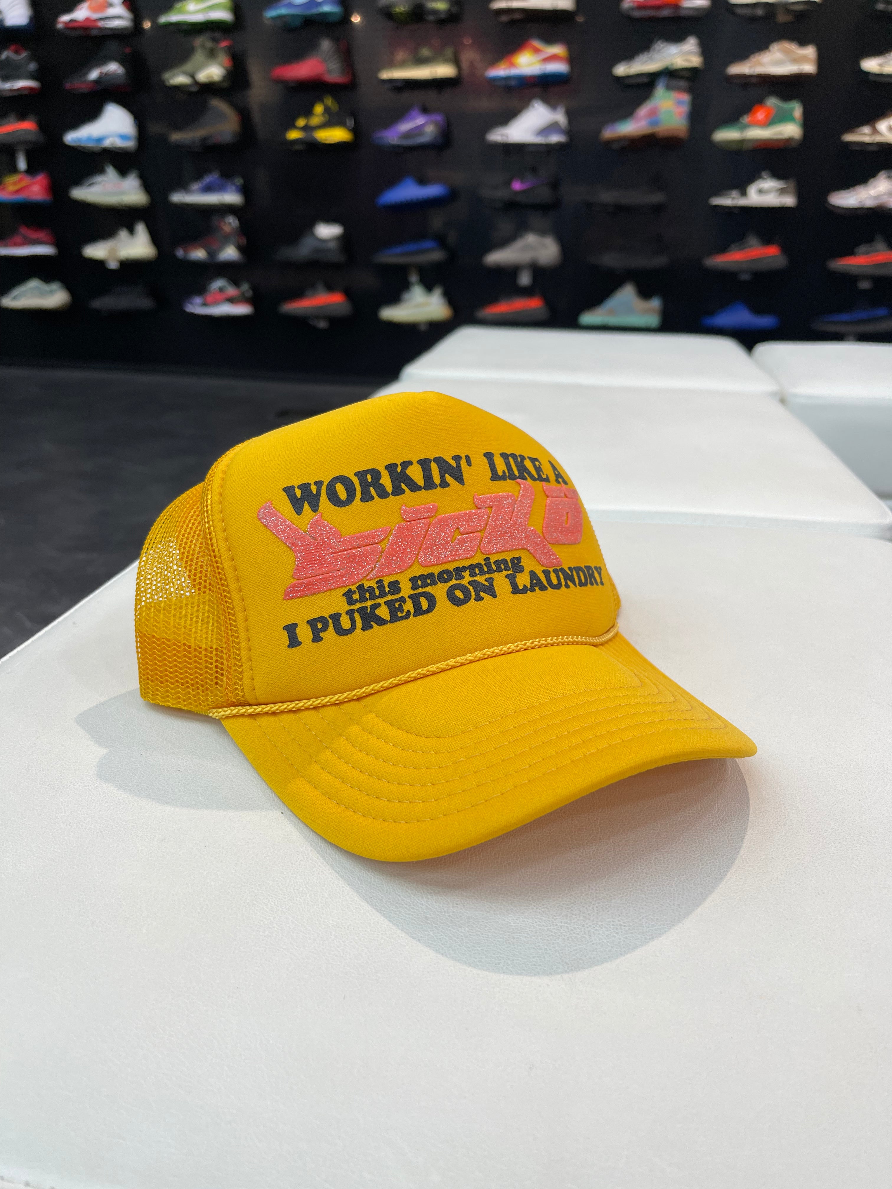 SICKO Trucker Hat “Light Orange/Black”